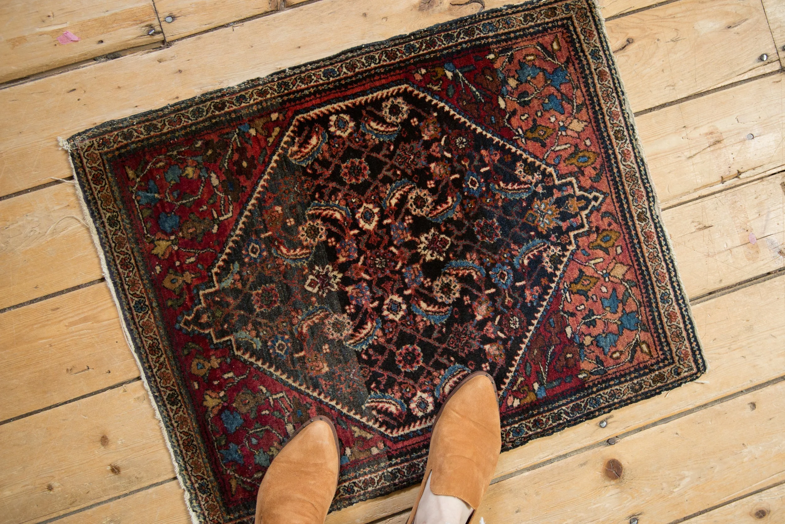 2x2.5 Vintage Fine Farahan Sarouk Square Rug Mat - Image 2