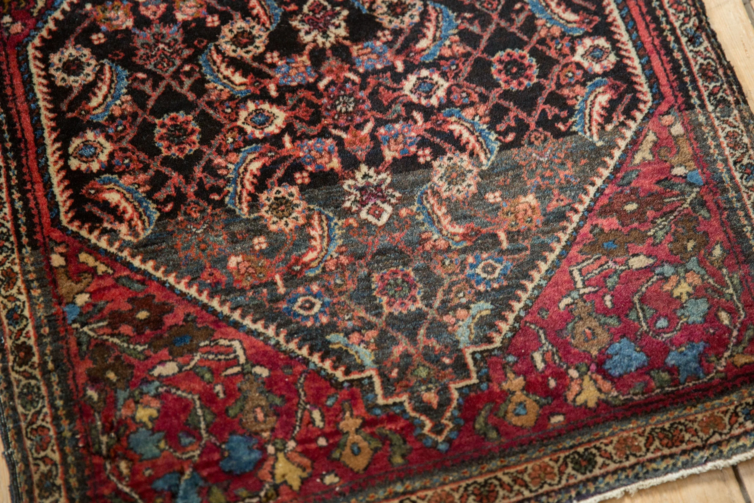 2x2.5 Vintage Fine Farahan Sarouk Square Rug Mat - Image 7