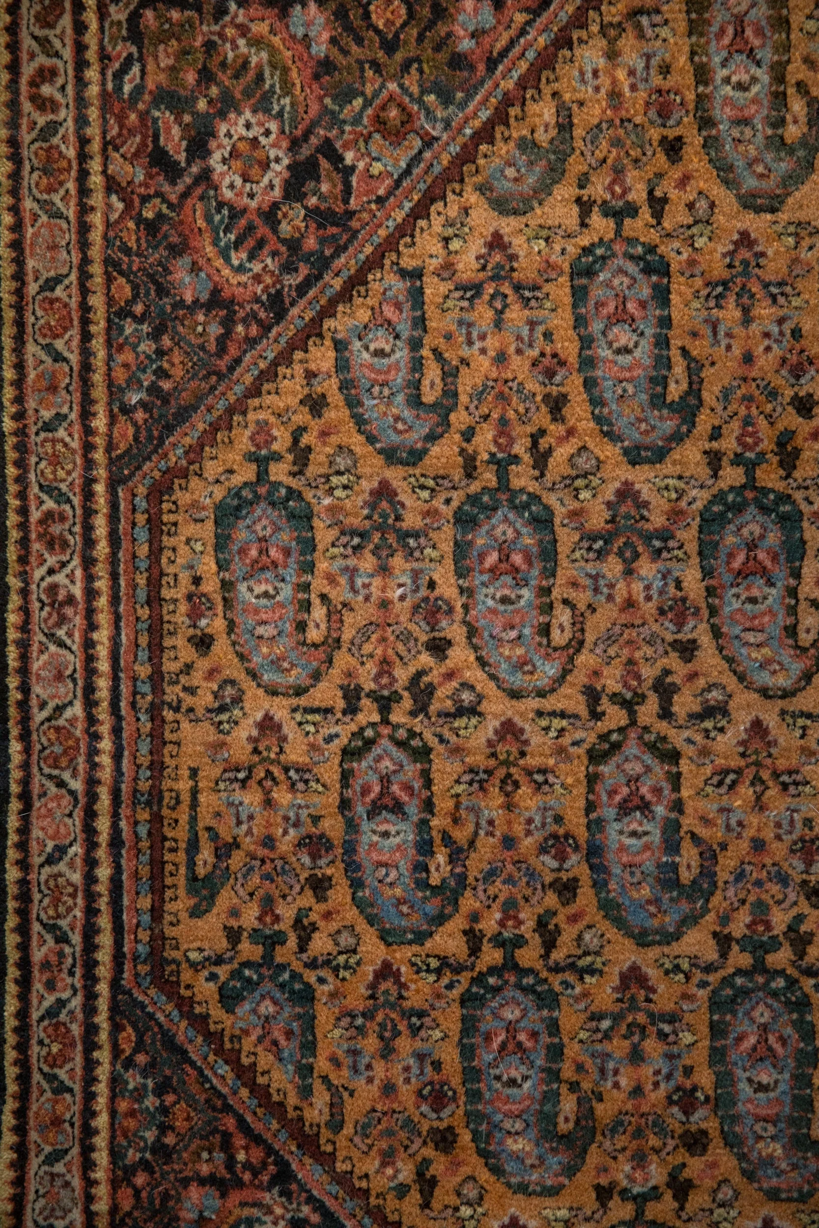 2x2.5 Vintage Fine Sarouk Square Rug Mat - Image 3