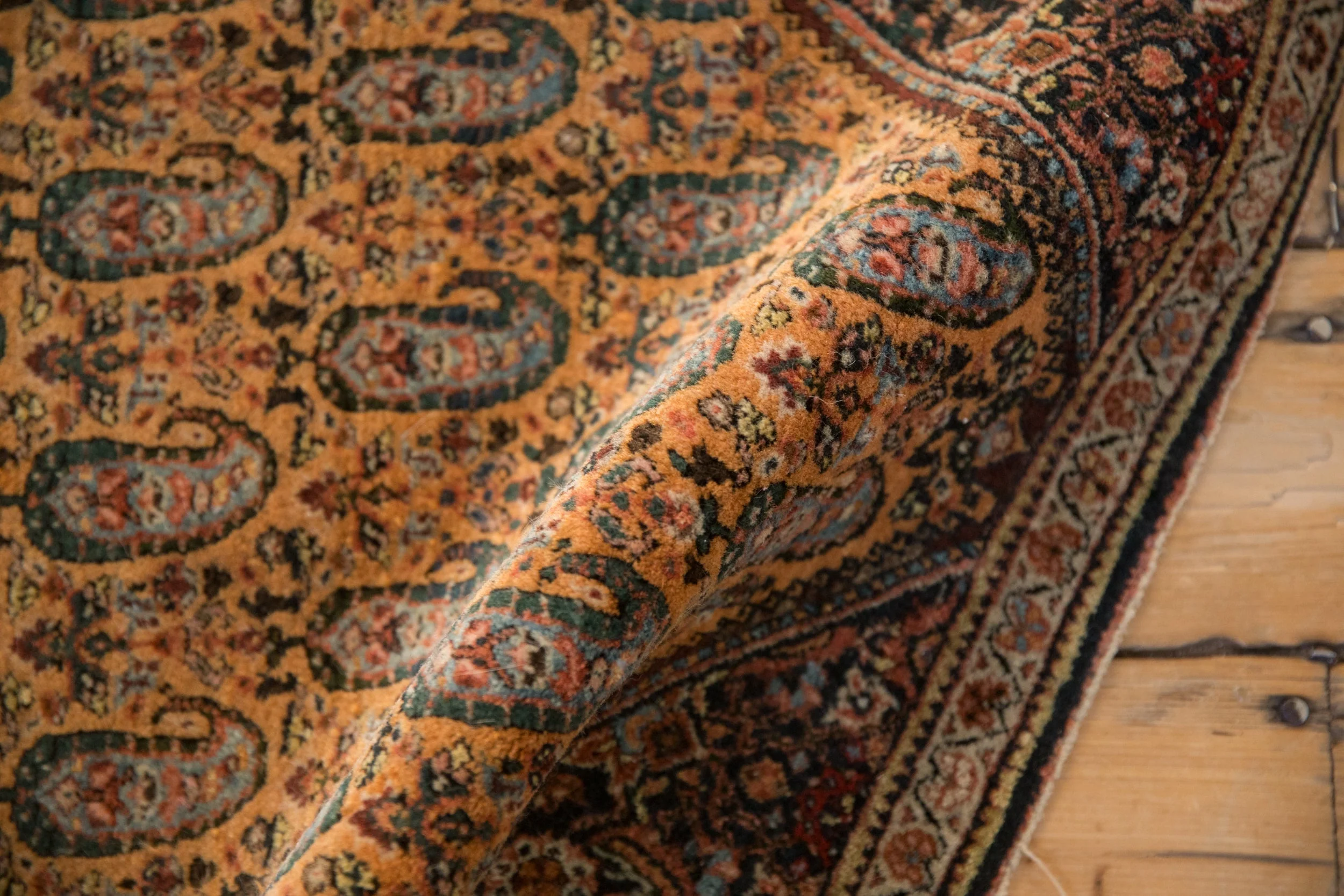 2x2.5 Vintage Fine Sarouk Square Rug Mat - Image 8