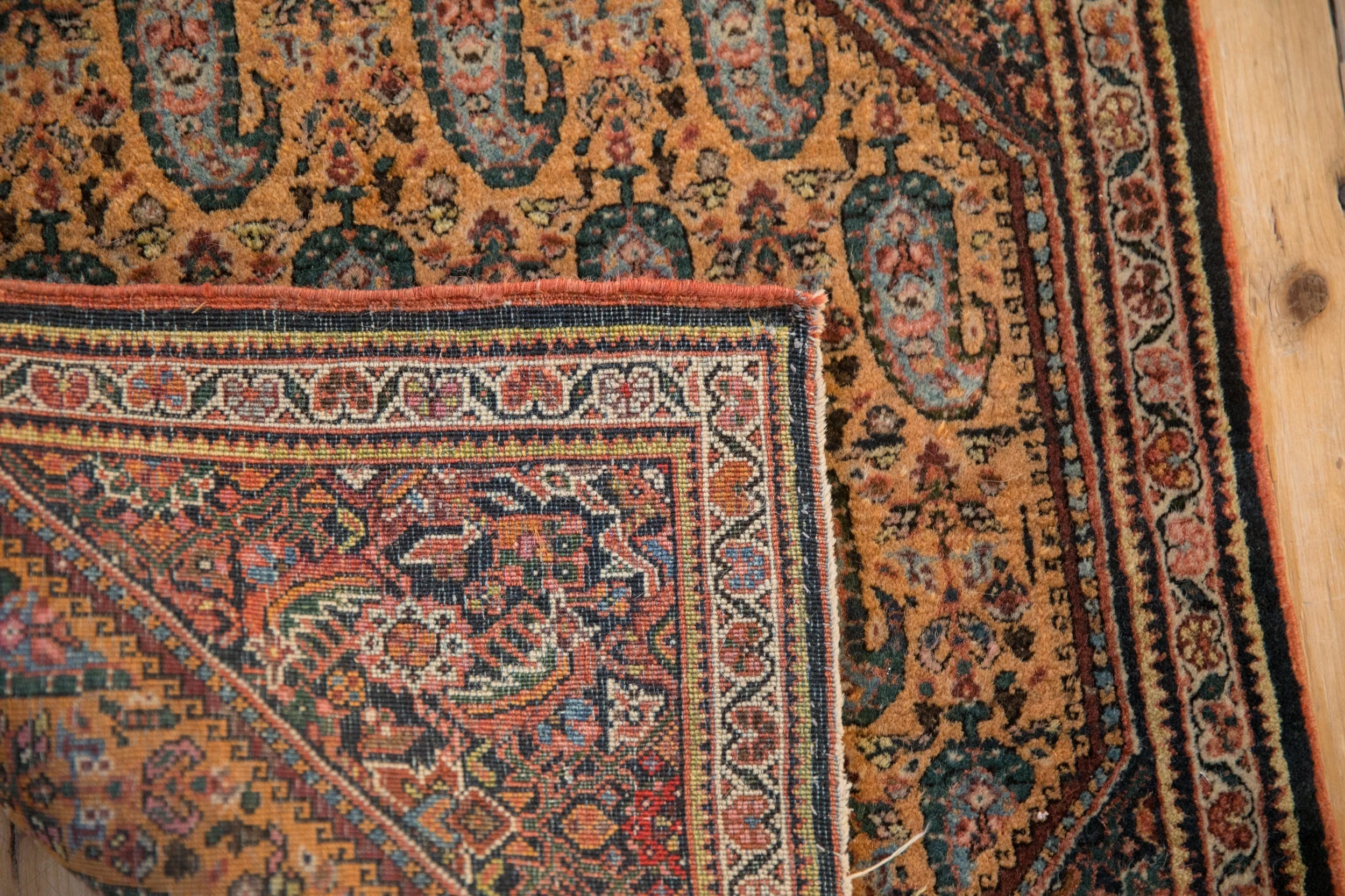 2x2.5 Vintage Fine Sarouk Square Rug Mat - Image 9