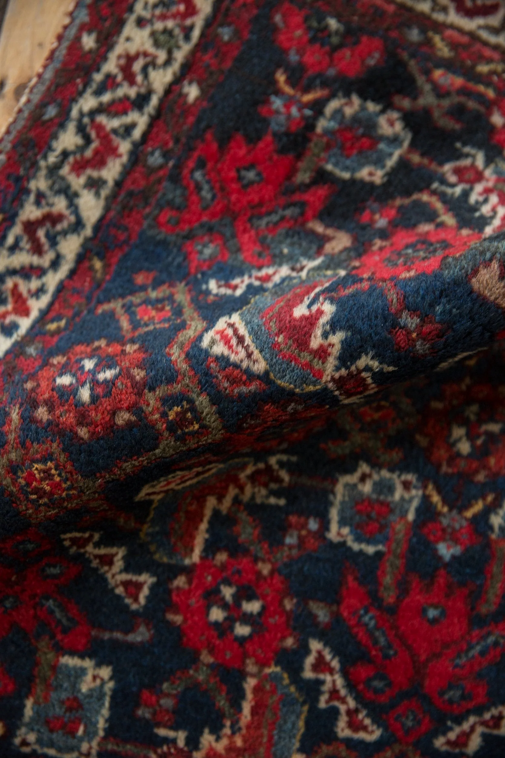 2x2.5 Vintage Hamadan Square Rug Mat - Image 7