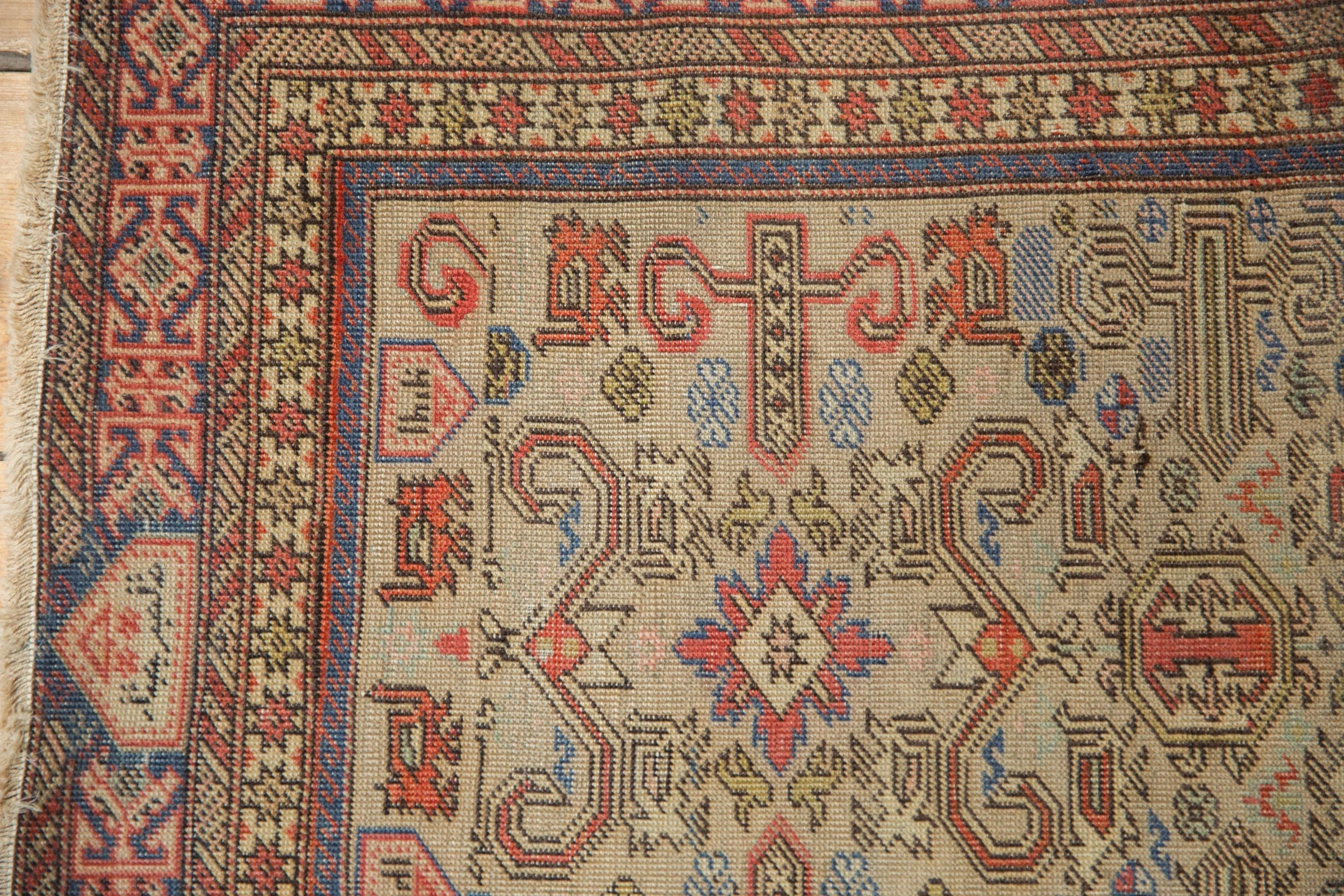 2x2.5 Vintage Shirvan Square Rug Mat - Image 3