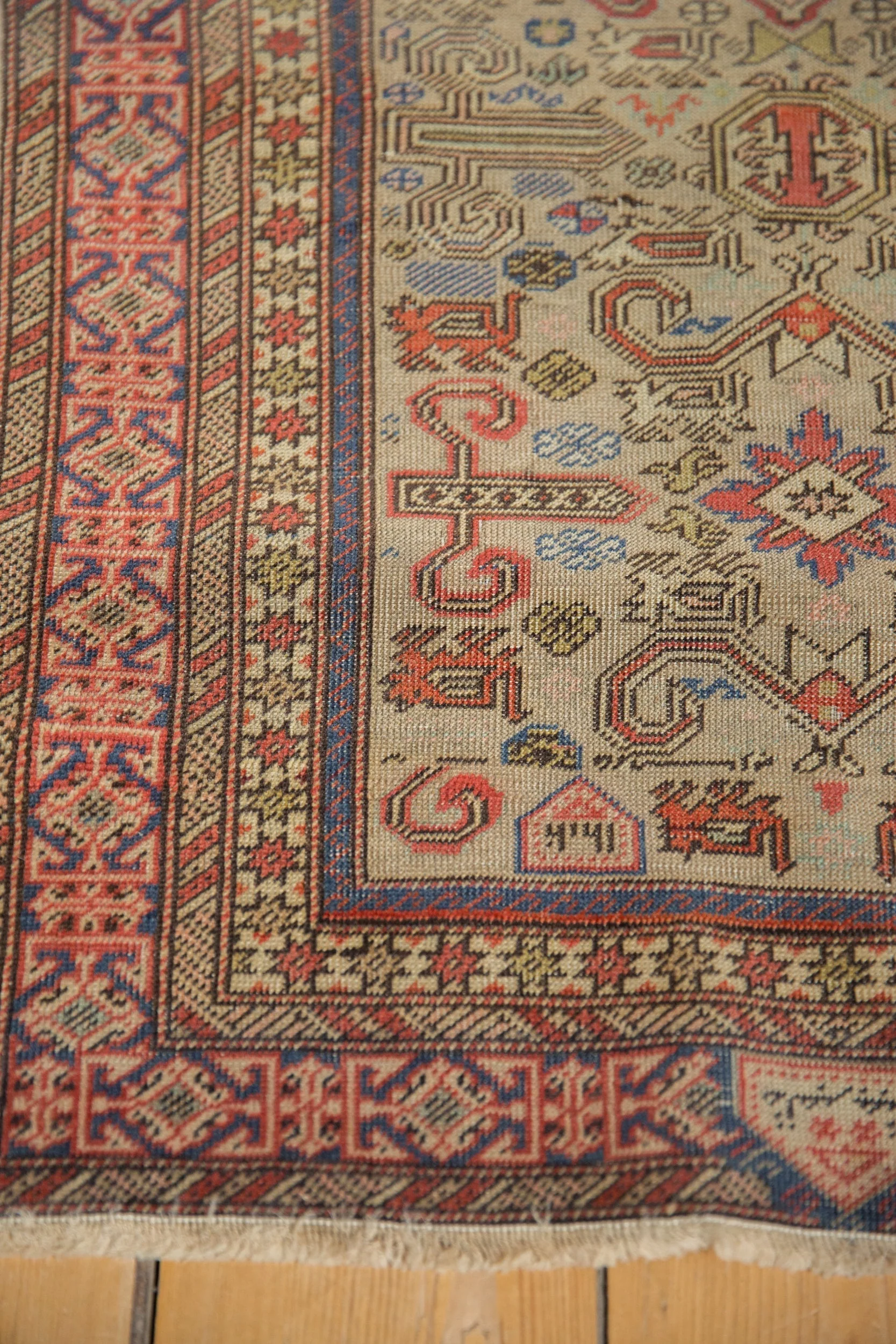 2x2.5 Vintage Shirvan Square Rug Mat - Image 5