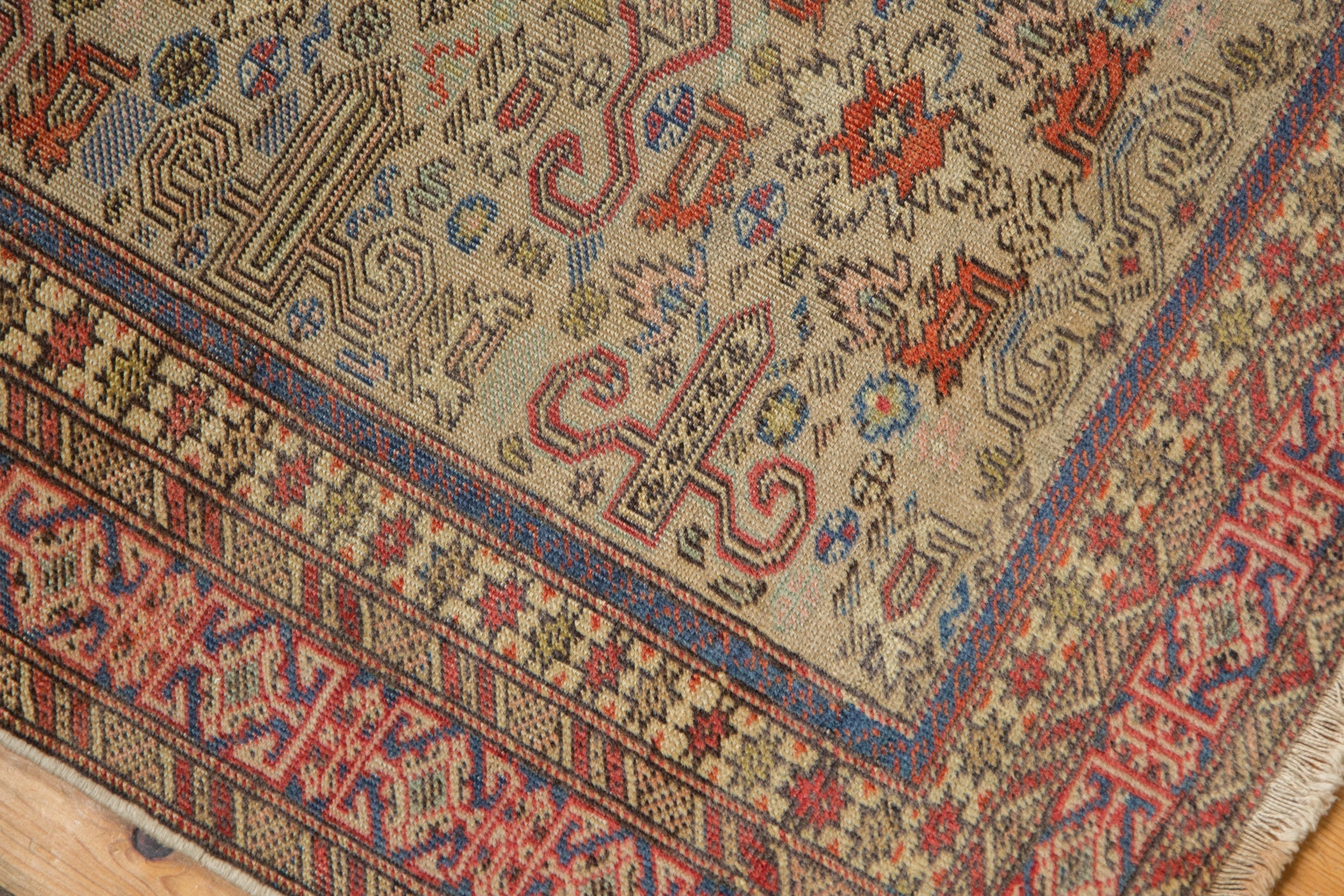 2x2.5 Vintage Shirvan Square Rug Mat - Image 7