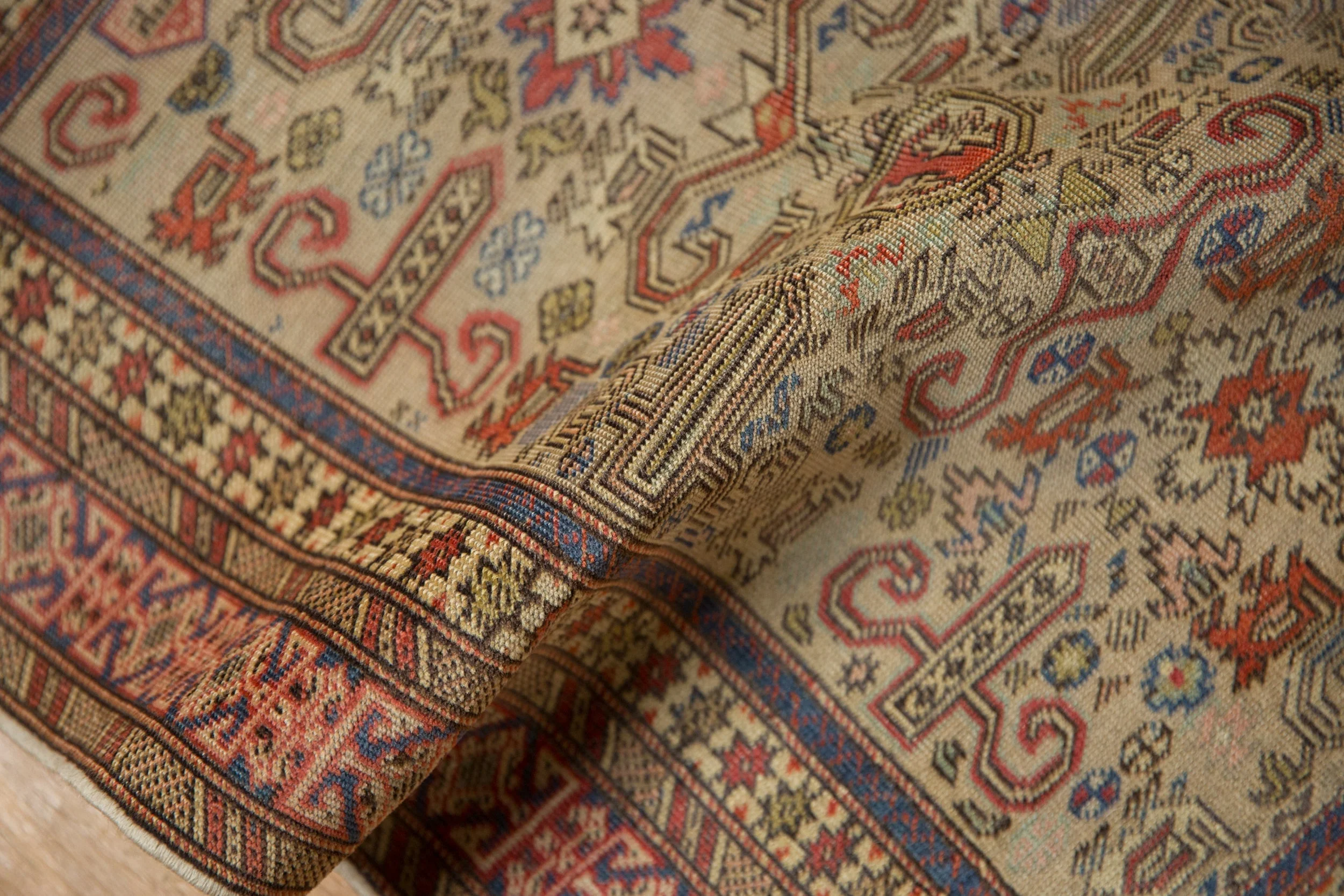 2x2.5 Vintage Shirvan Square Rug Mat - Image 8