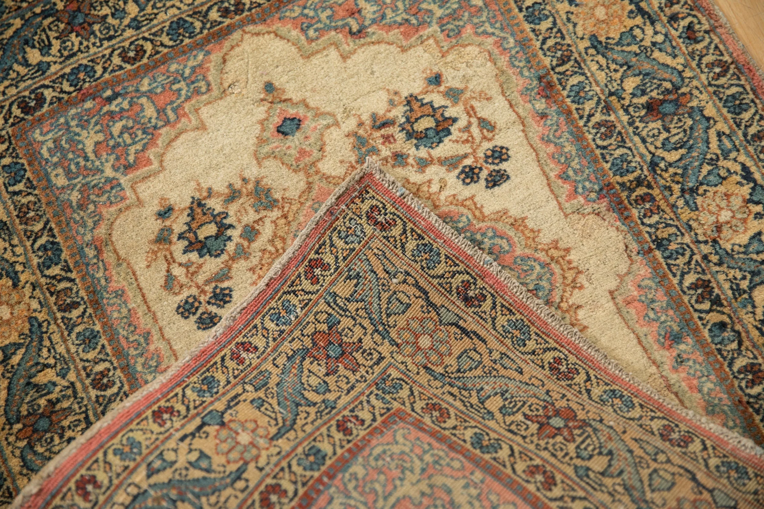 2x2.5 Vintage Tabriz Square Rug Mat - Image 10
