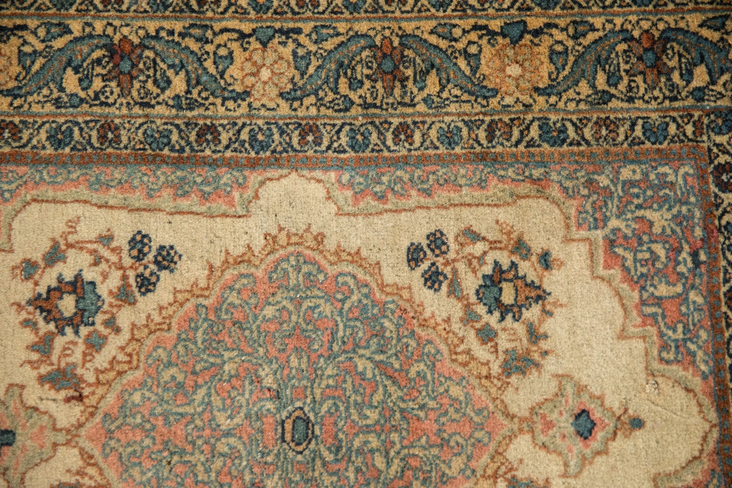 2x2.5 Vintage Tabriz Square Rug Mat - Image 3