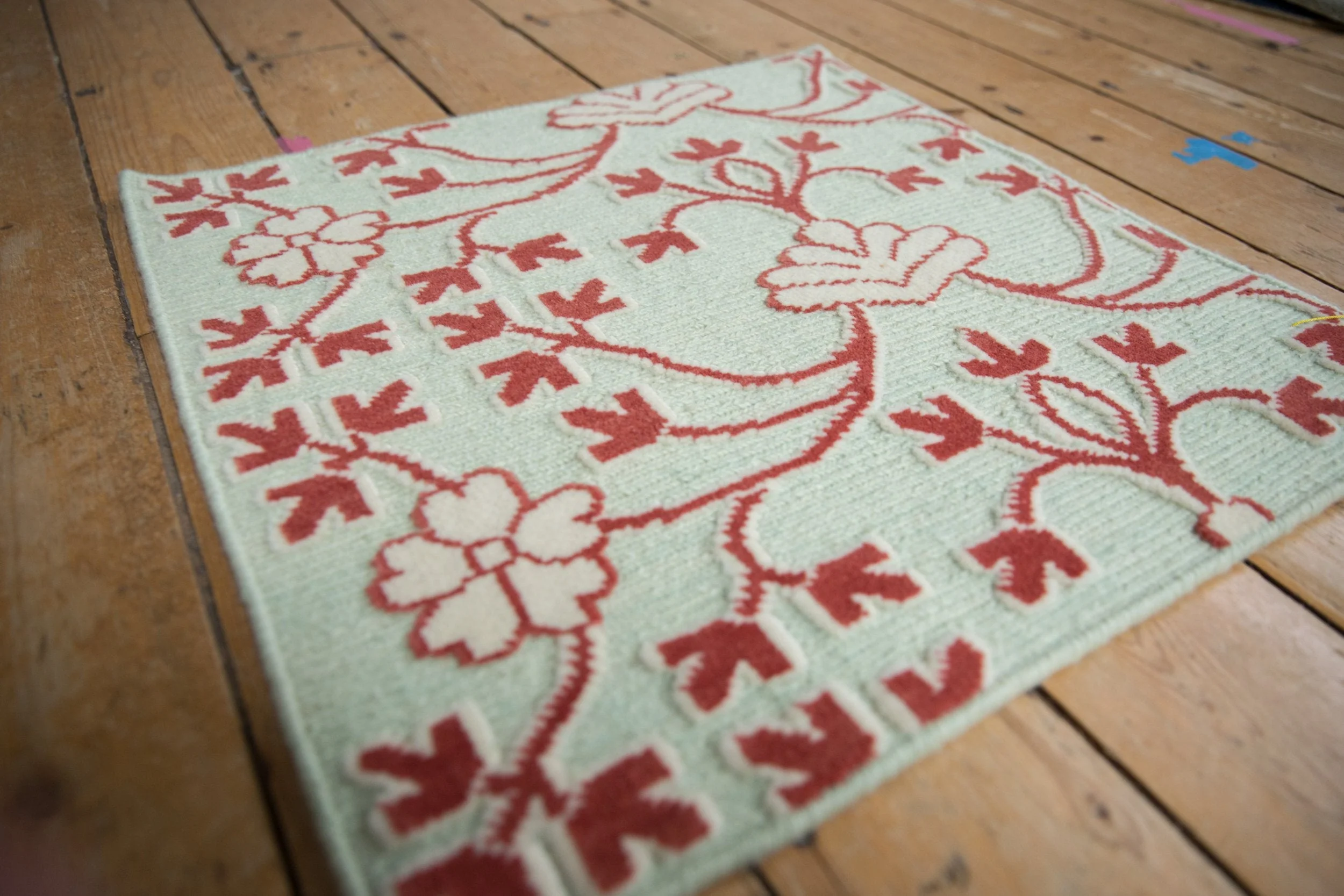 2x2 New Indian Samarkand Design Square Rug Mat - Image 2