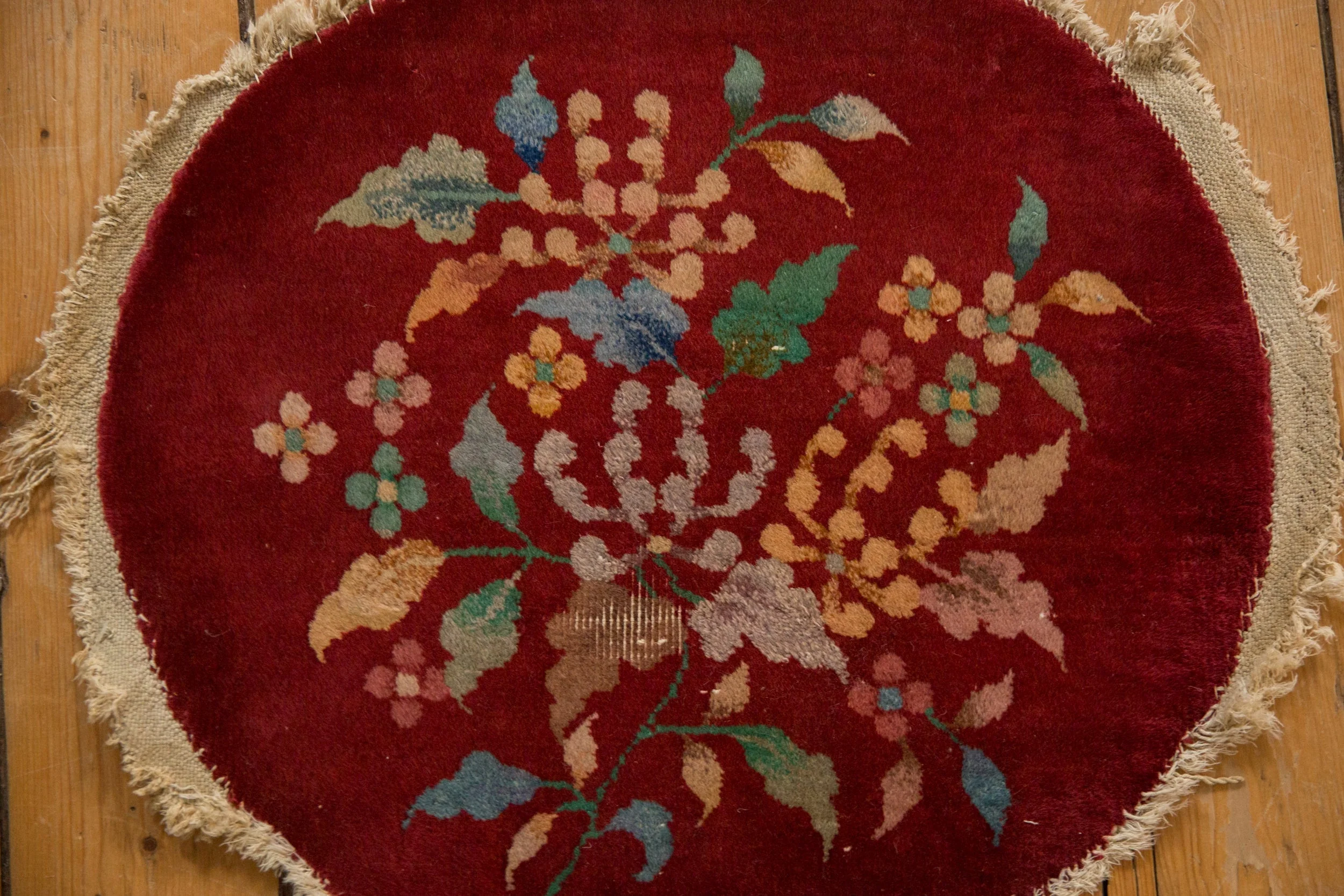 2x2 Vintage Art Deco Round Rug Mat - Image 4