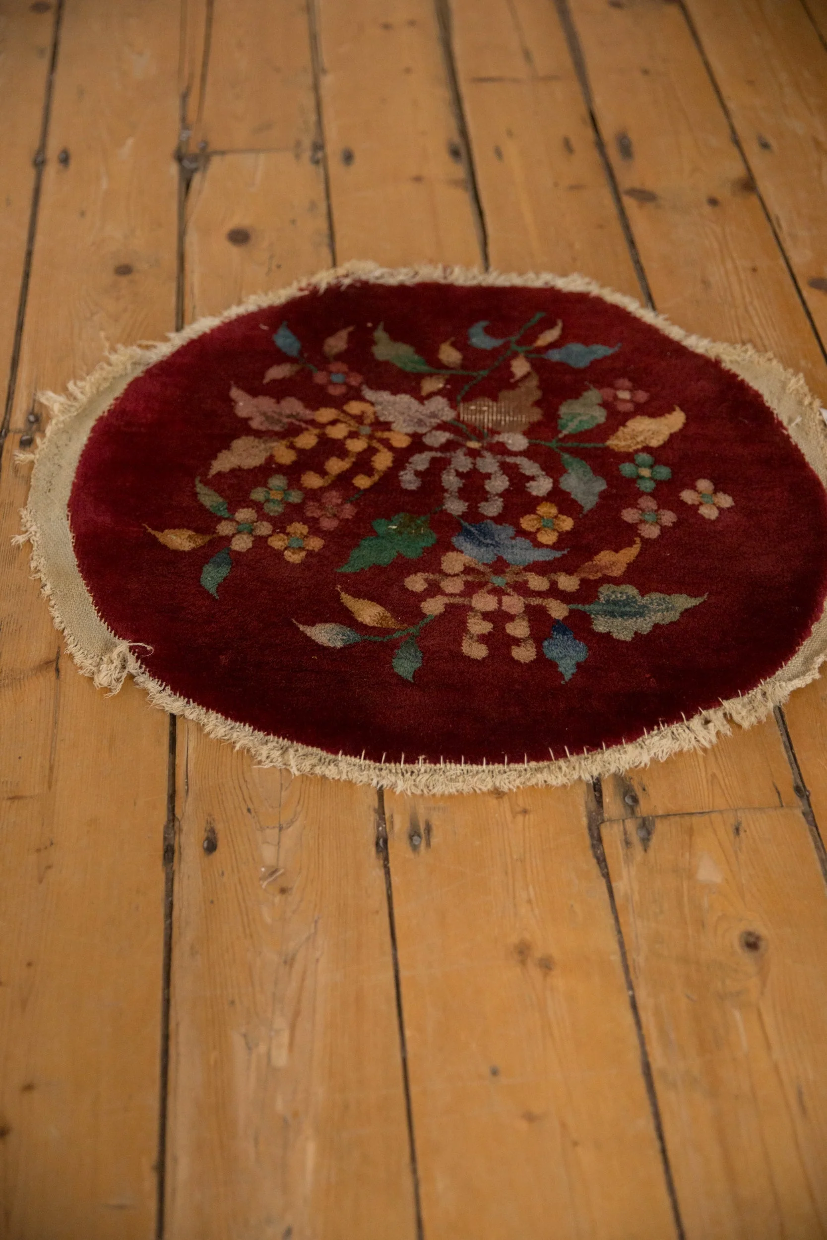 2x2 Vintage Art Deco Round Rug Mat - Image 5