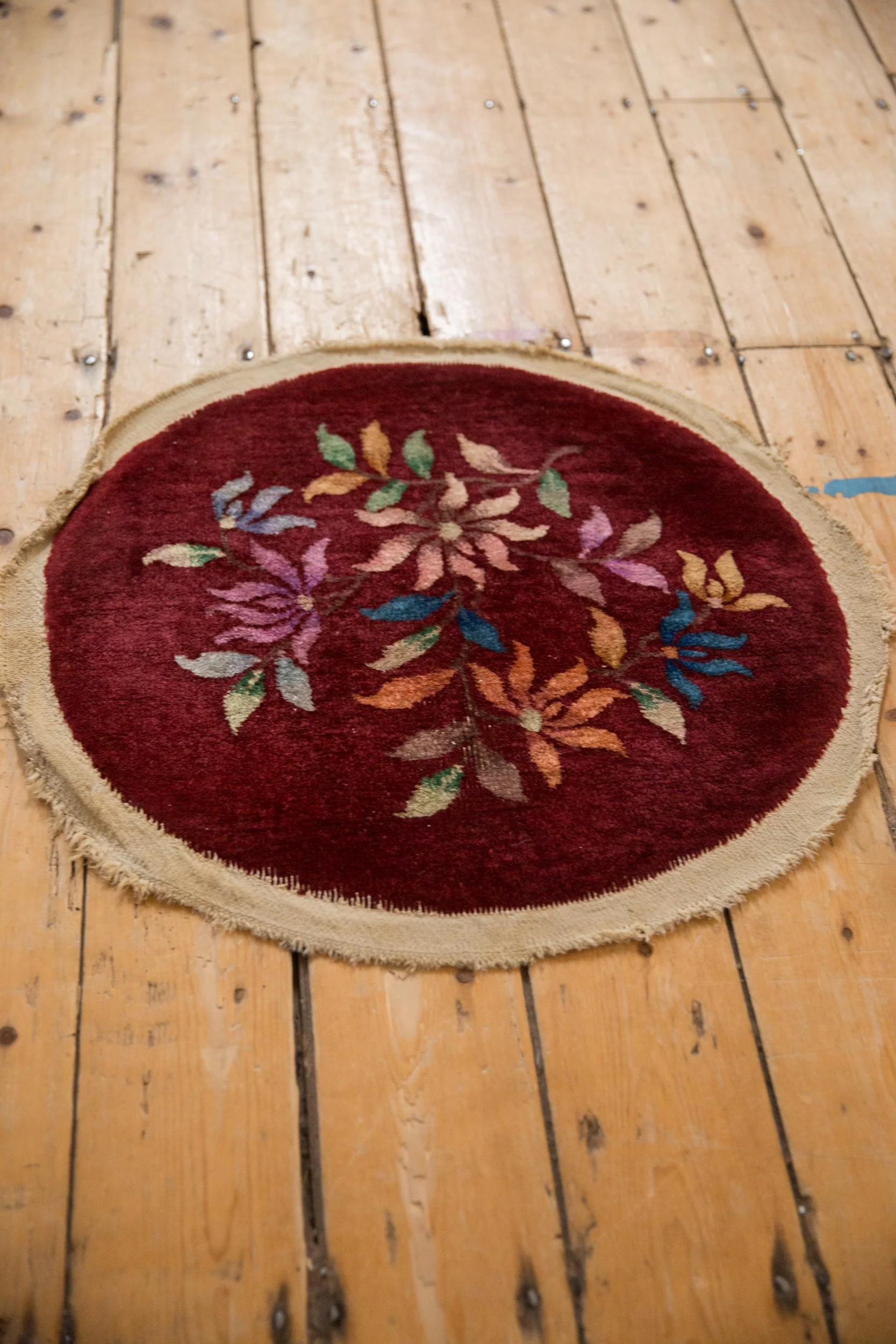 2x2 Vintage Art Deco Round Rug Mat - Image 5