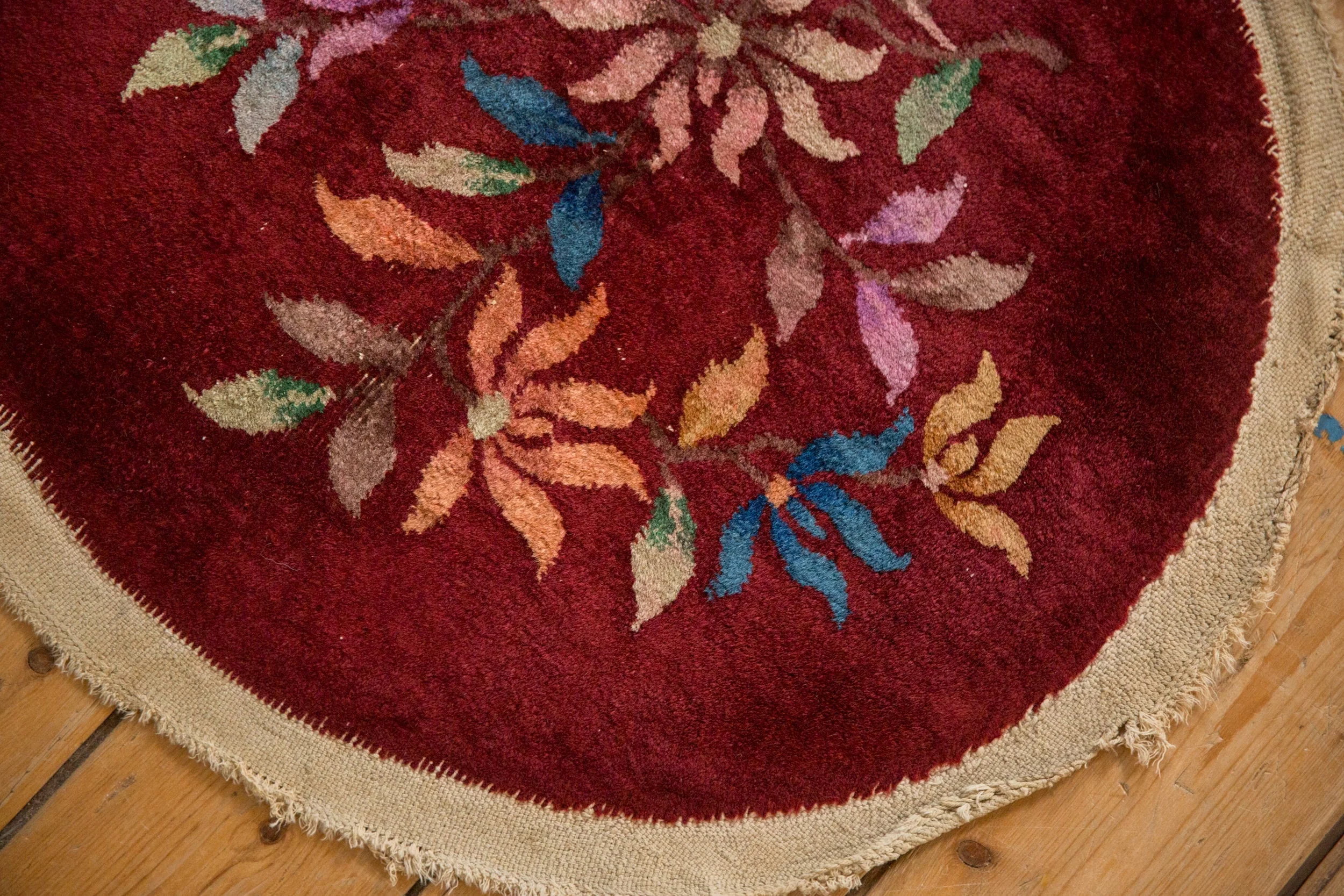 2x2 Vintage Art Deco Round Rug Mat - Image 7