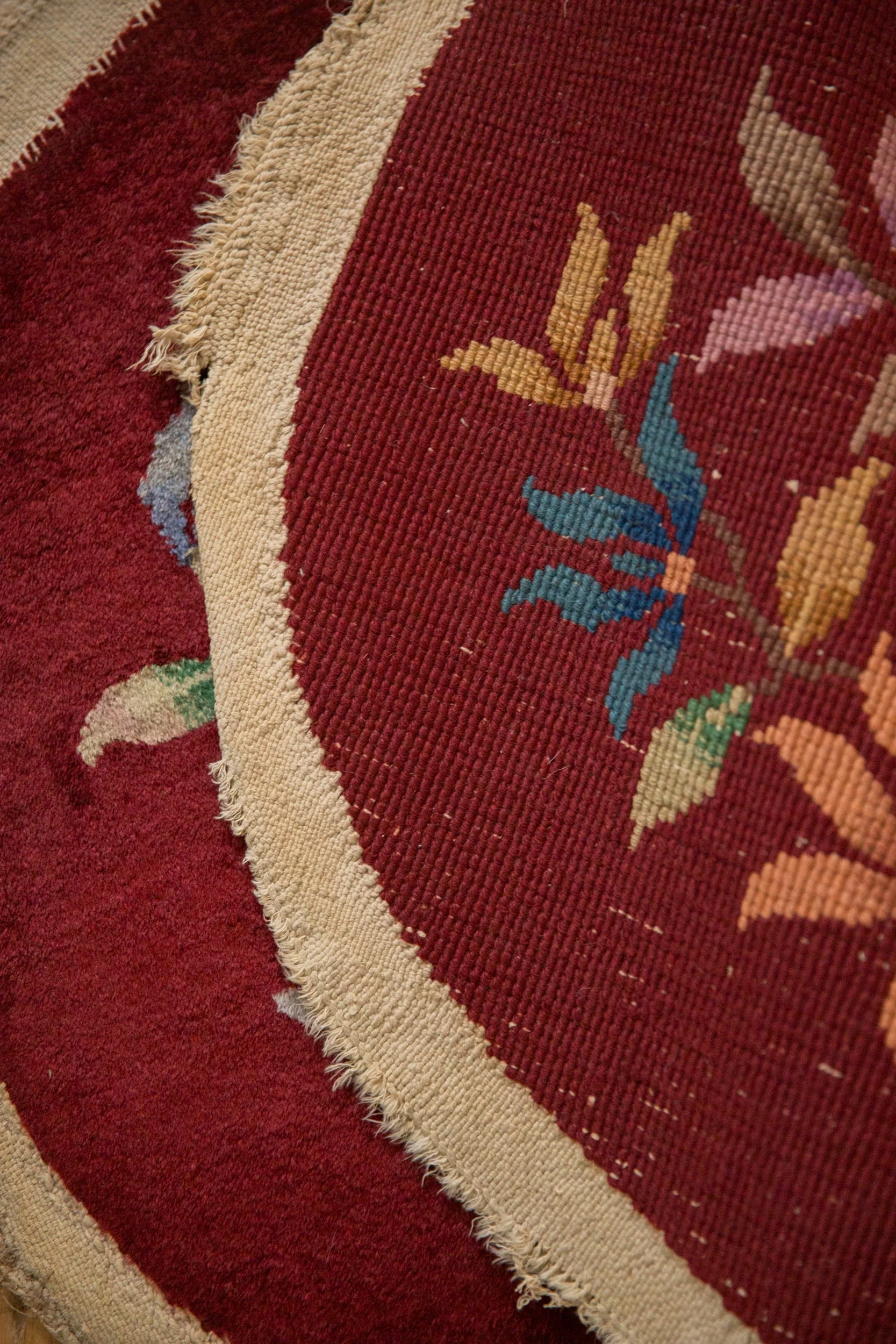 2x2 Vintage Art Deco Round Rug Mat - Image 9