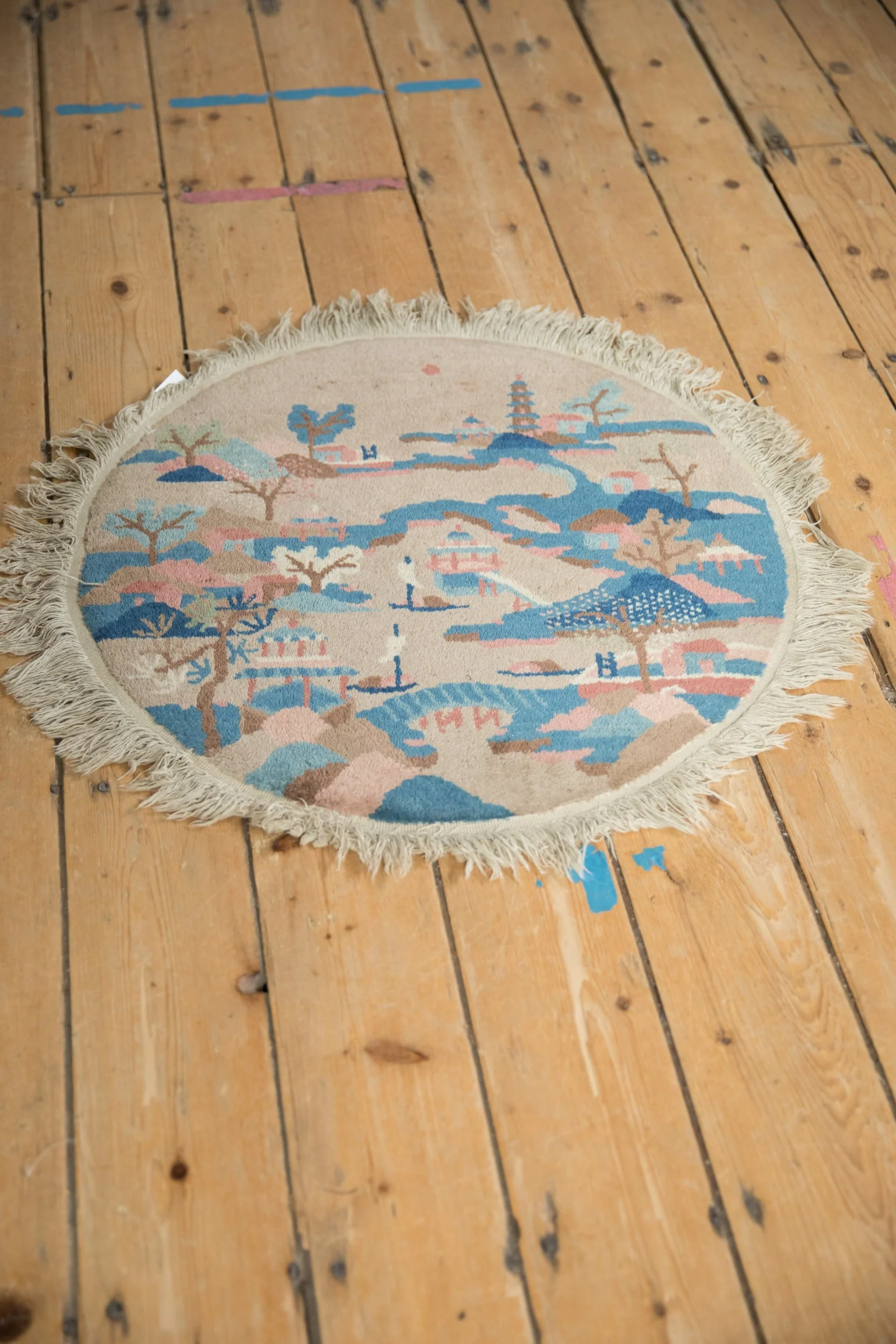 2x2 Vintage Art Deco Round Rug Mat - Image 5