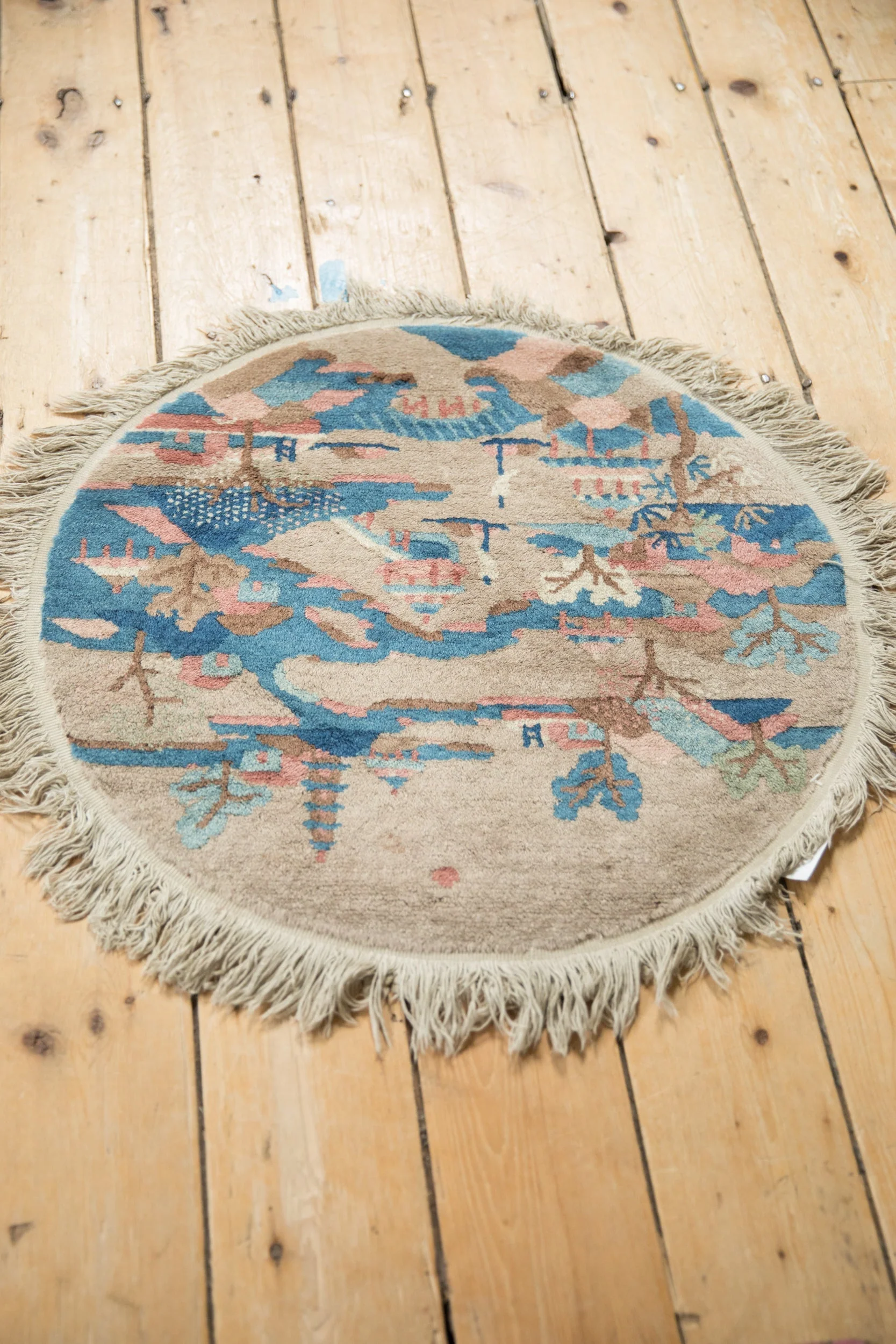 2x2 Vintage Art Deco Round Rug Mat - Image 6