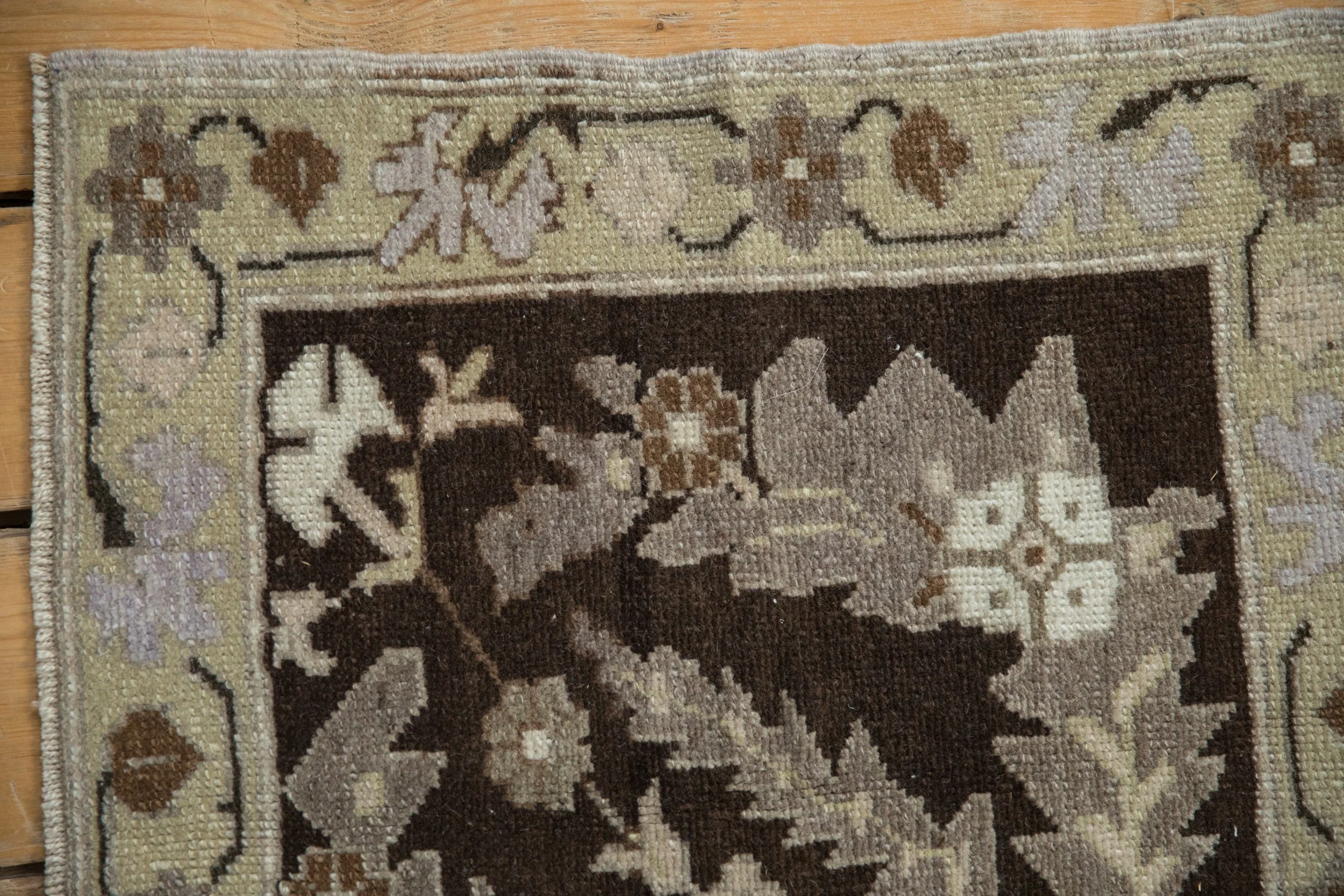 2x2 Vintage Distressed Oushak Square Rug Mat - Image 3