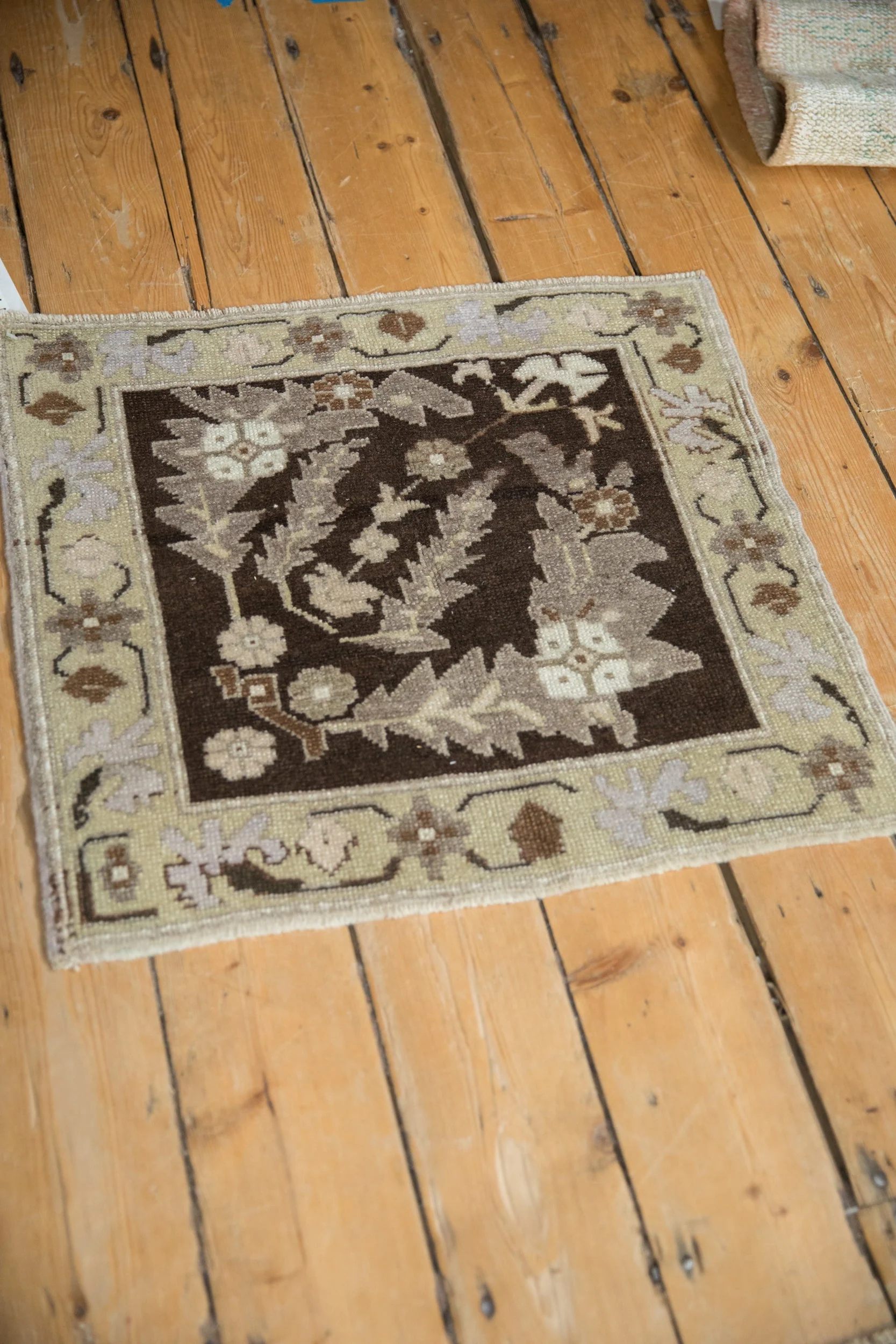 2x2 Vintage Distressed Oushak Square Rug Mat - Image 4