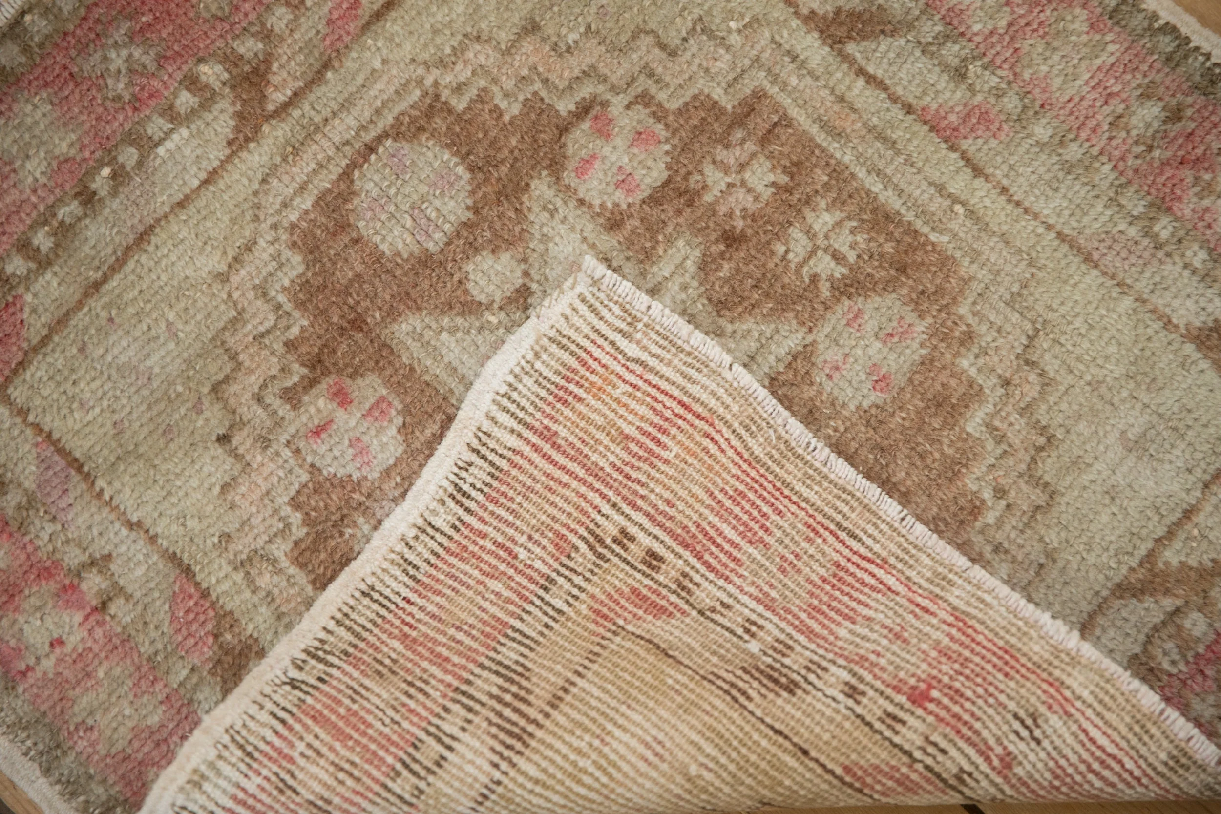 2x2 Vintage Distressed Oushak Square Rug Mat - Image 7