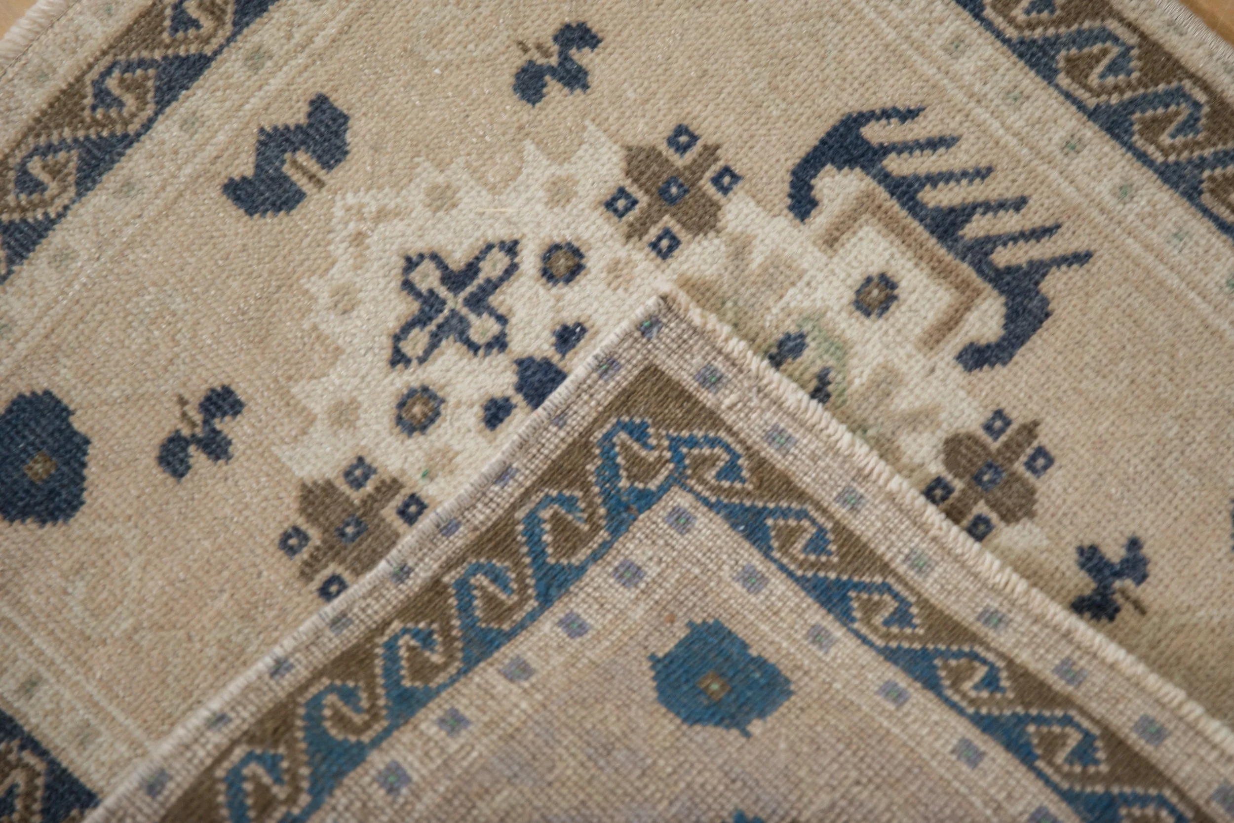 2x2 Vintage Distressed Oushak Square Rug Mat - Image 4