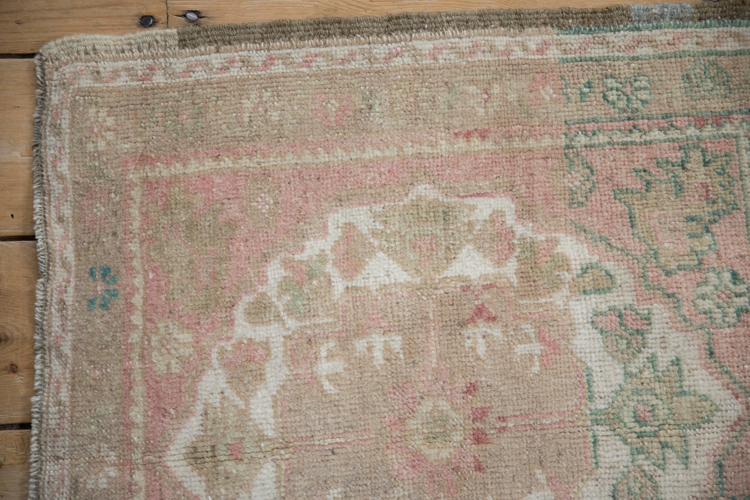 2x2 Vintage Distressed Oushak Square Rug Mat - Image 3