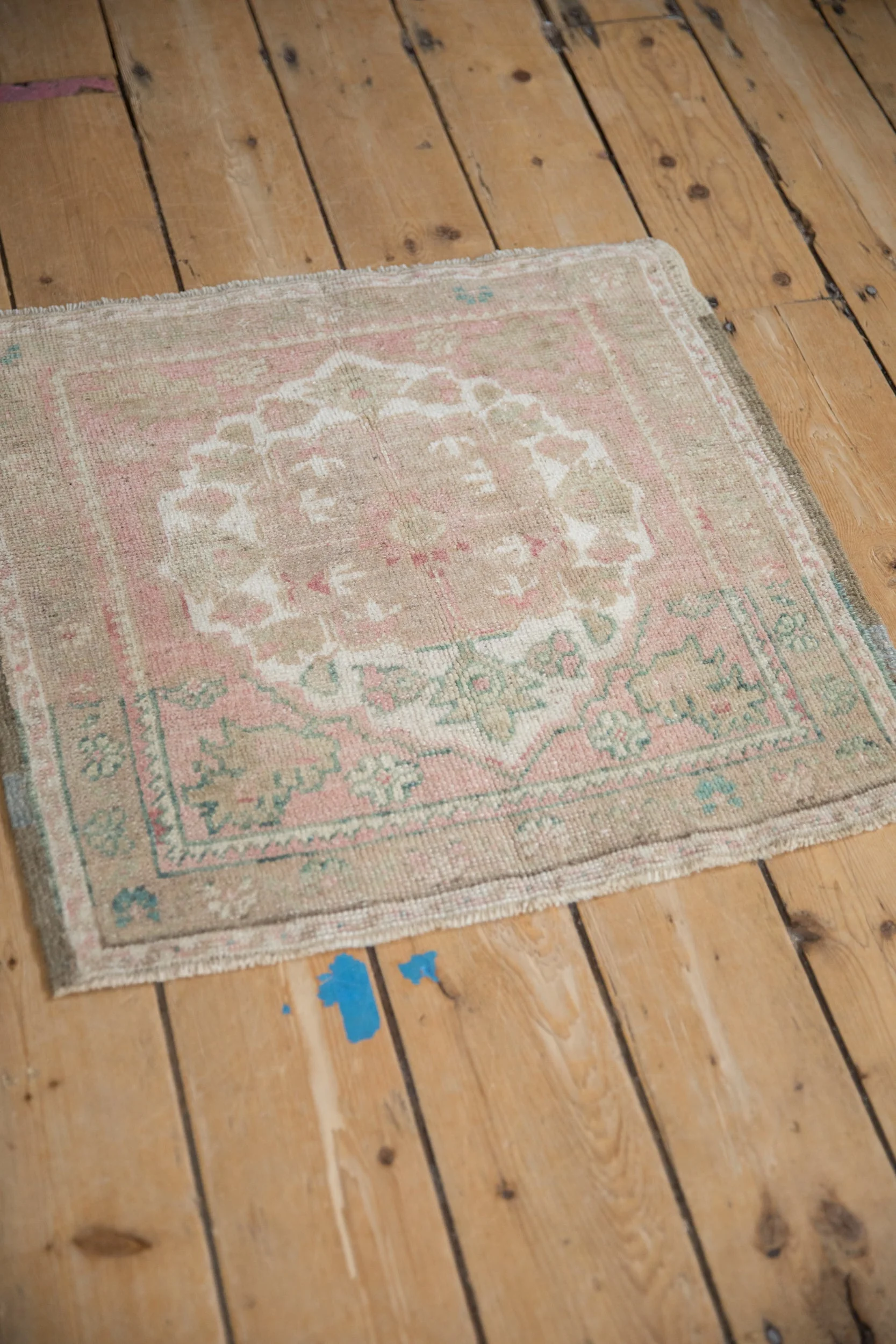 2x2 Vintage Distressed Oushak Square Rug Mat - Image 4