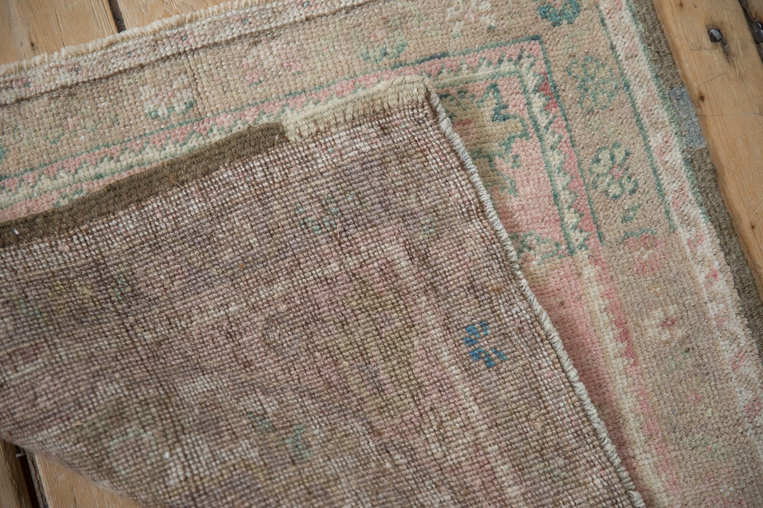 2x2 Vintage Distressed Oushak Square Rug Mat - Image 6