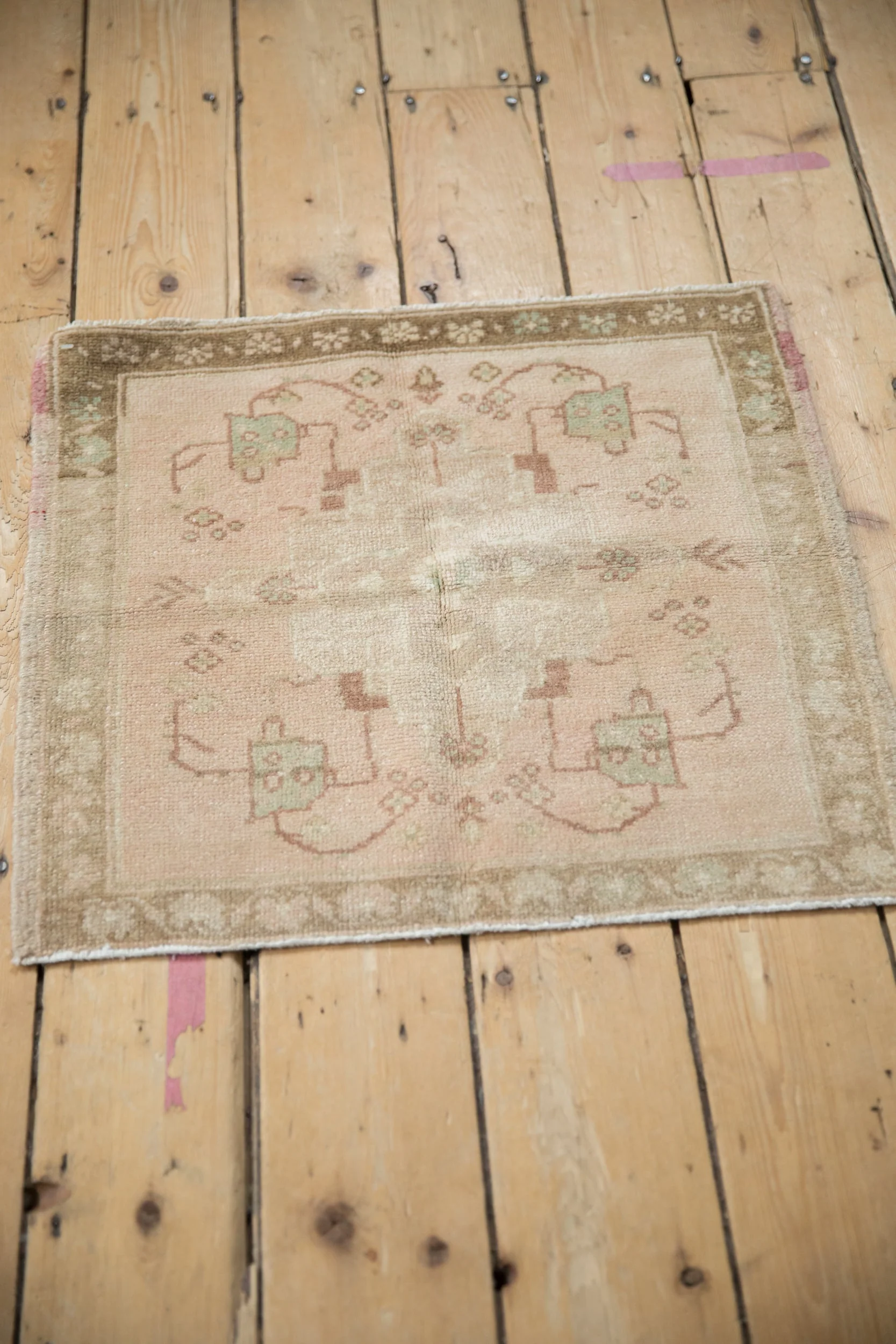 2x2 Vintage Distressed Oushak Square Rug Mat - Image 5
