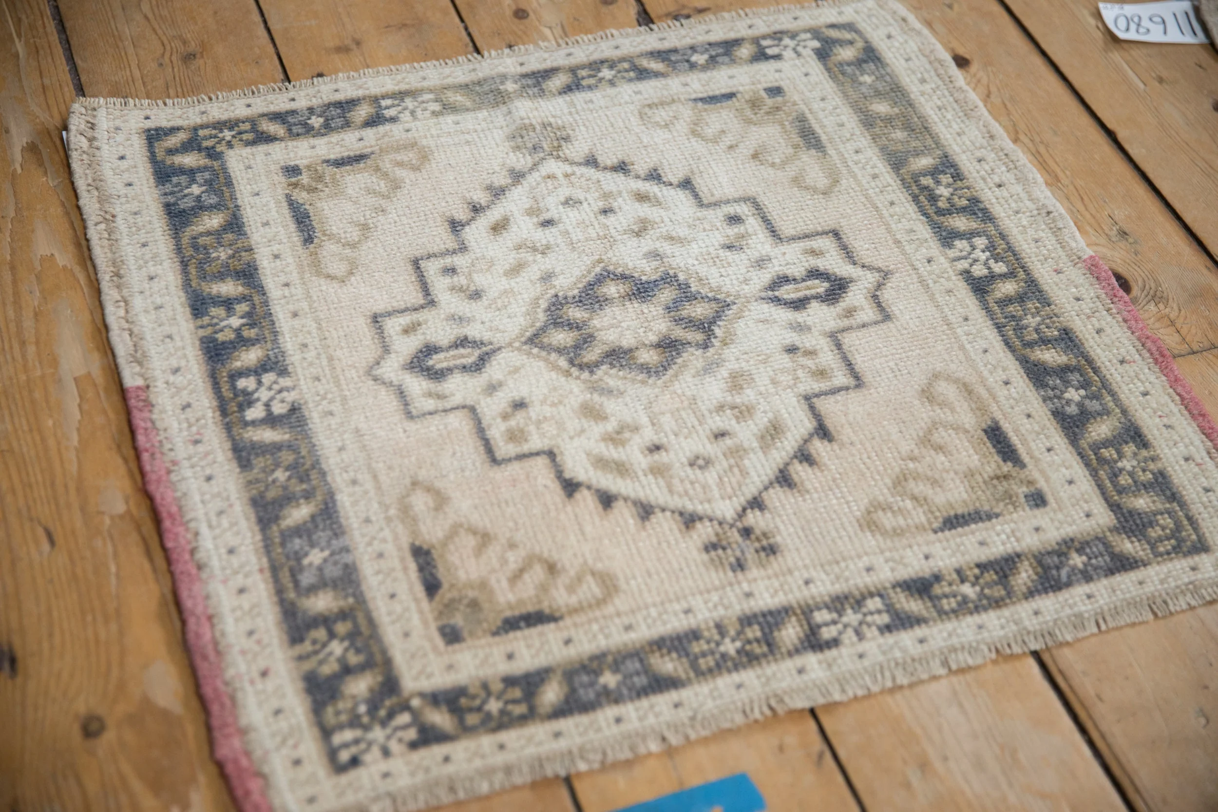 2x2 Vintage Distressed Oushak Square Rug Mat - Image 4