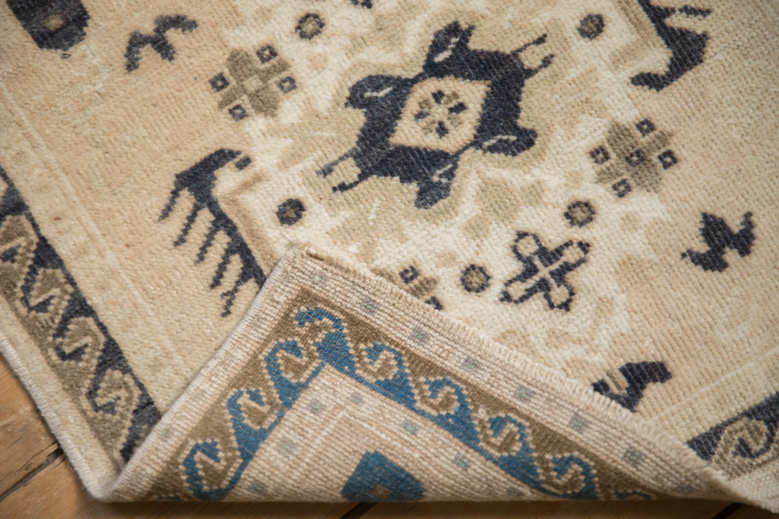 2x2 Vintage Distressed Oushak Square Rug Mat - Image 5