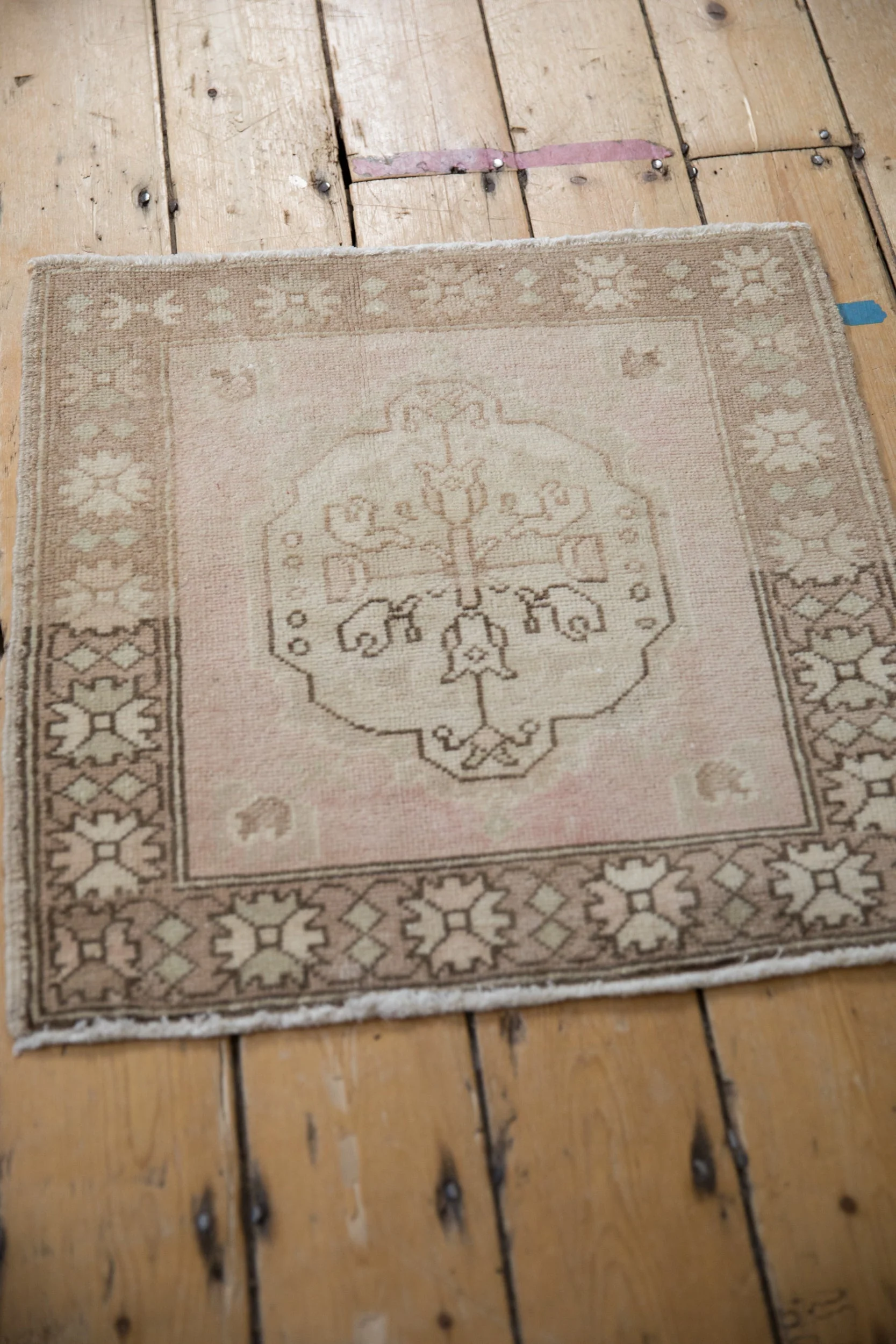 2x2 Vintage Distressed Oushak Square Rug Mat - Image 4