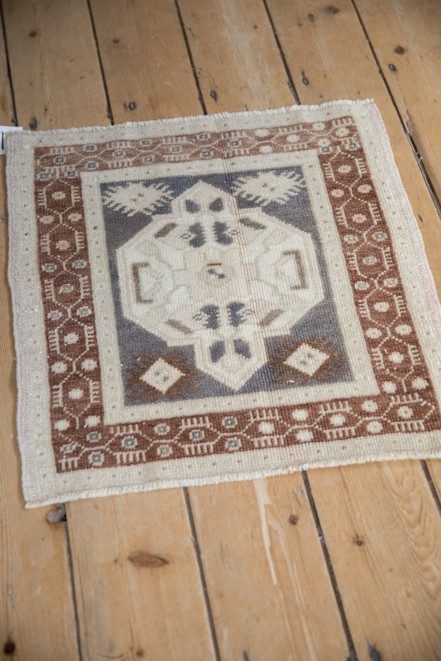 2x2 Vintage Distressed Oushak Square Rug Mat - Image 3