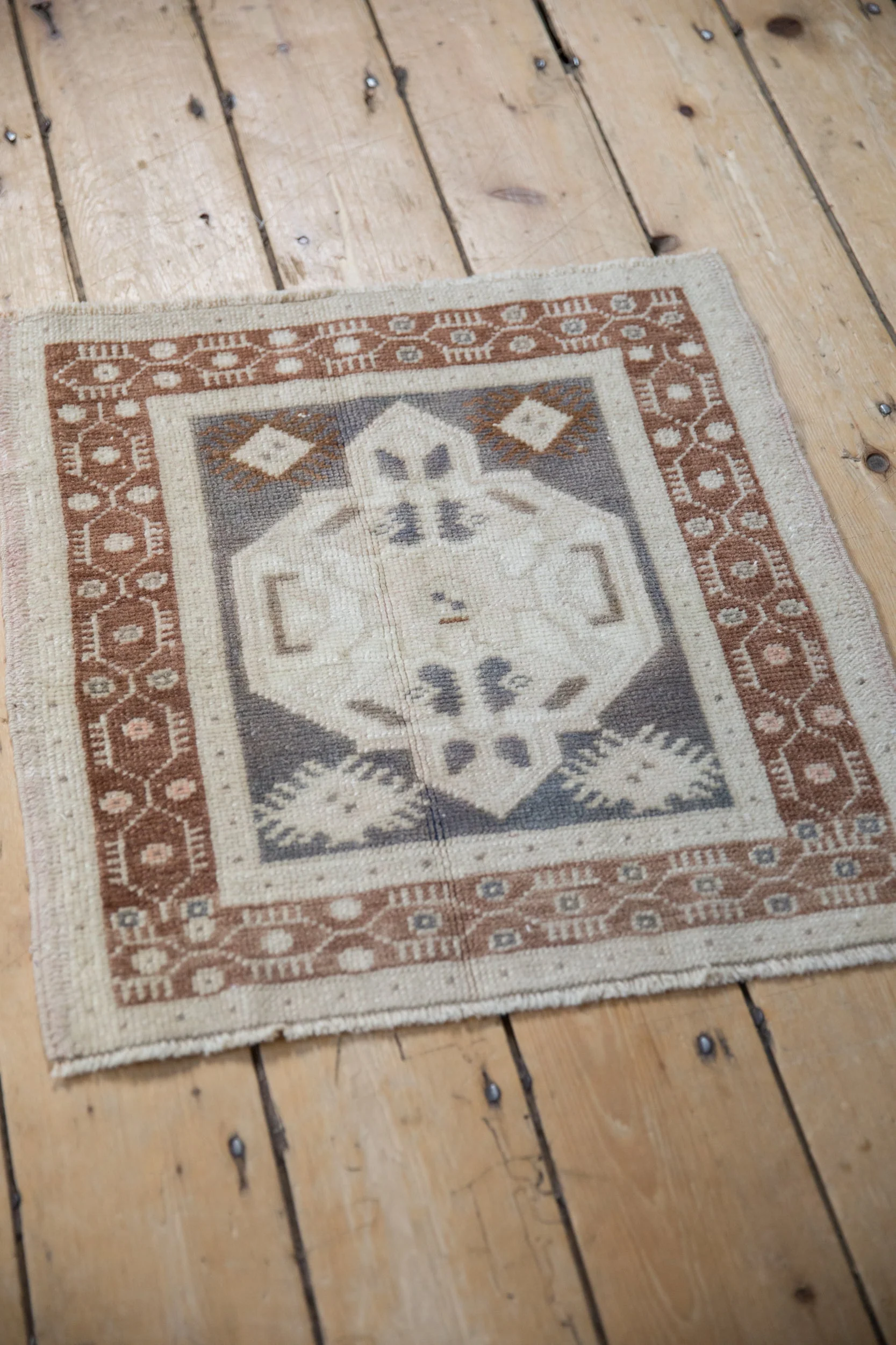 2x2 Vintage Distressed Oushak Square Rug Mat - Image 4