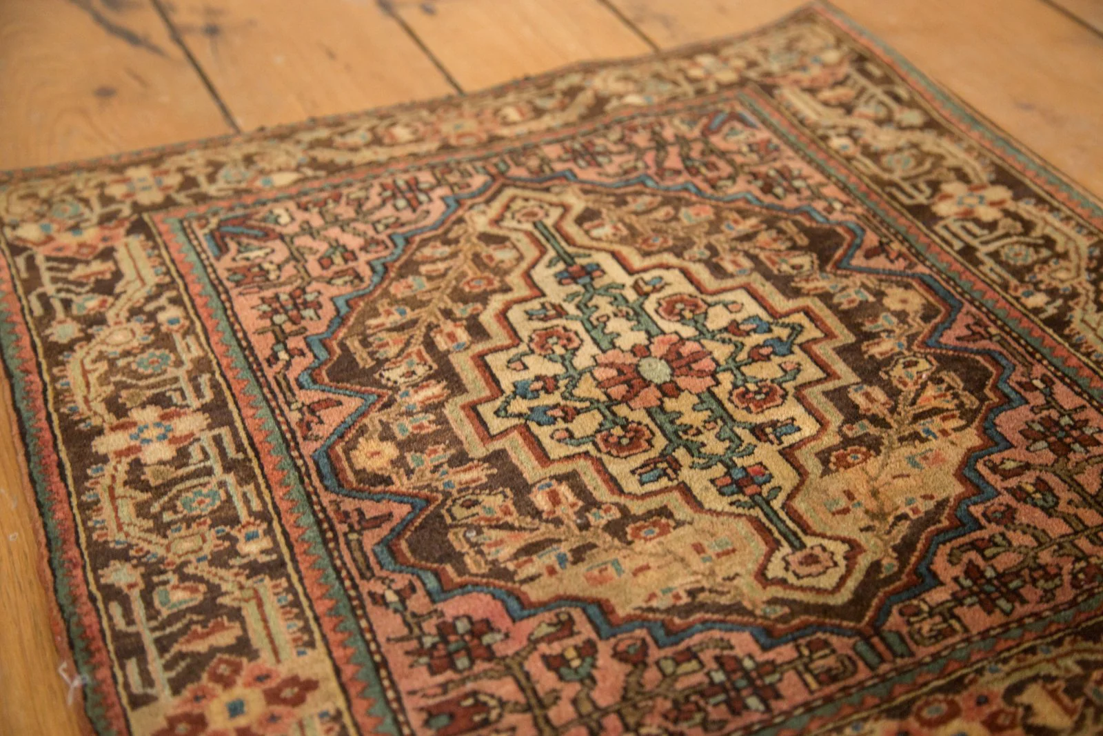 2x2 Vintage Josan Sarouk Square Rug Mat - Image 10