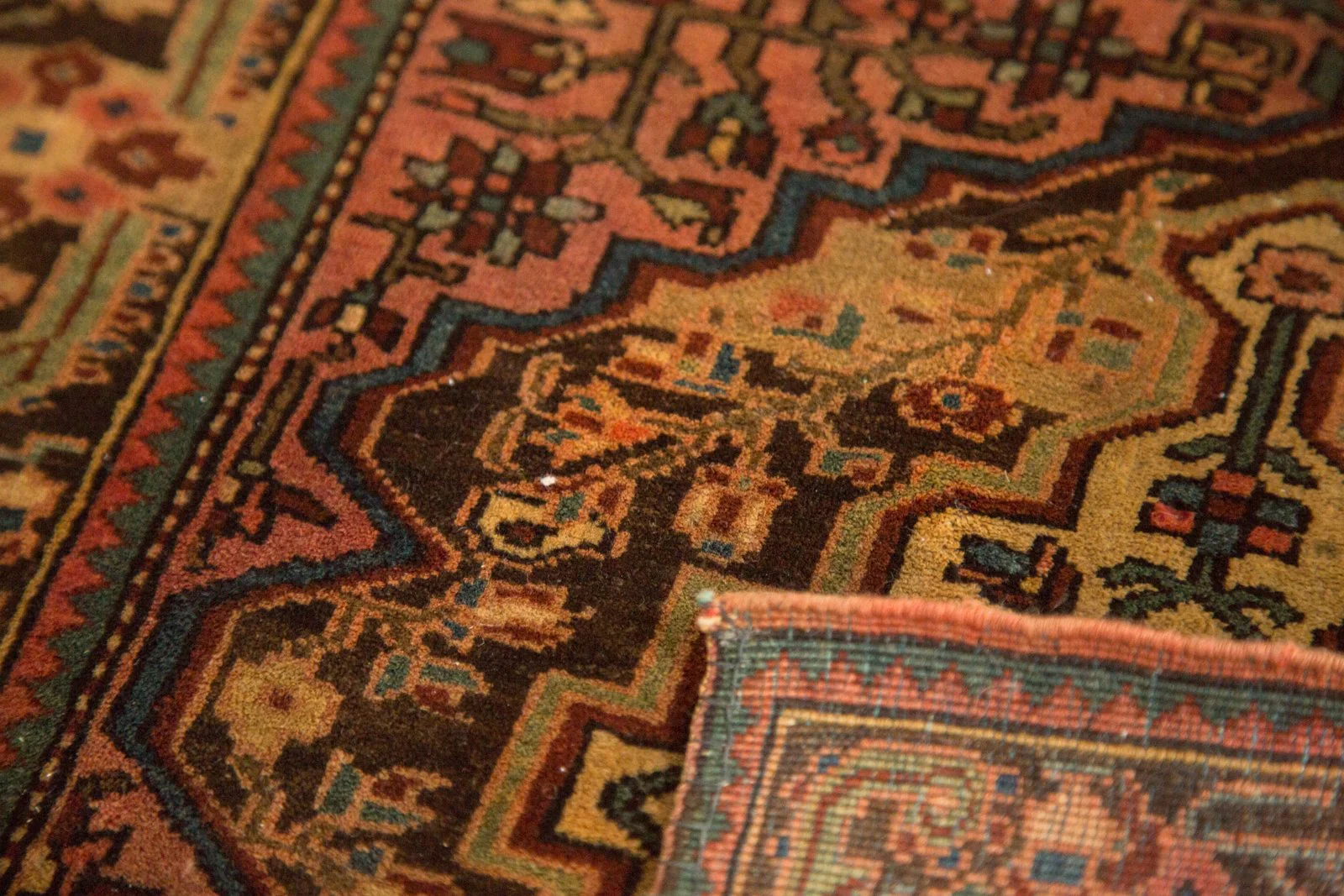 2x2 Vintage Josan Sarouk Square Rug Mat - Image 12