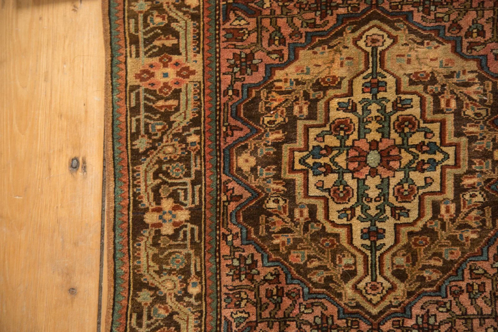 2x2 Vintage Josan Sarouk Square Rug Mat - Image 9
