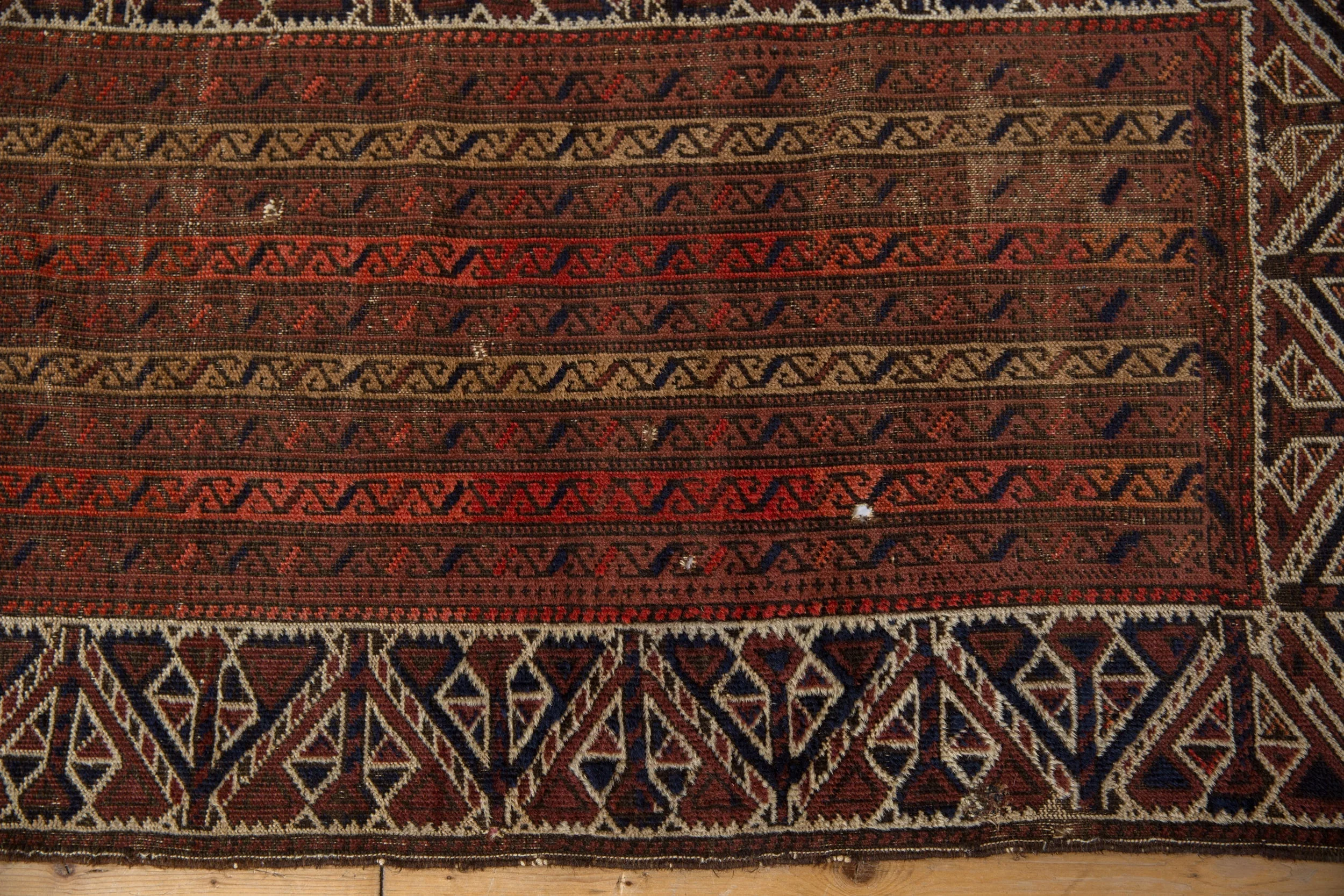 2x3.5 Antique Fine Belouch Rug - Image 6