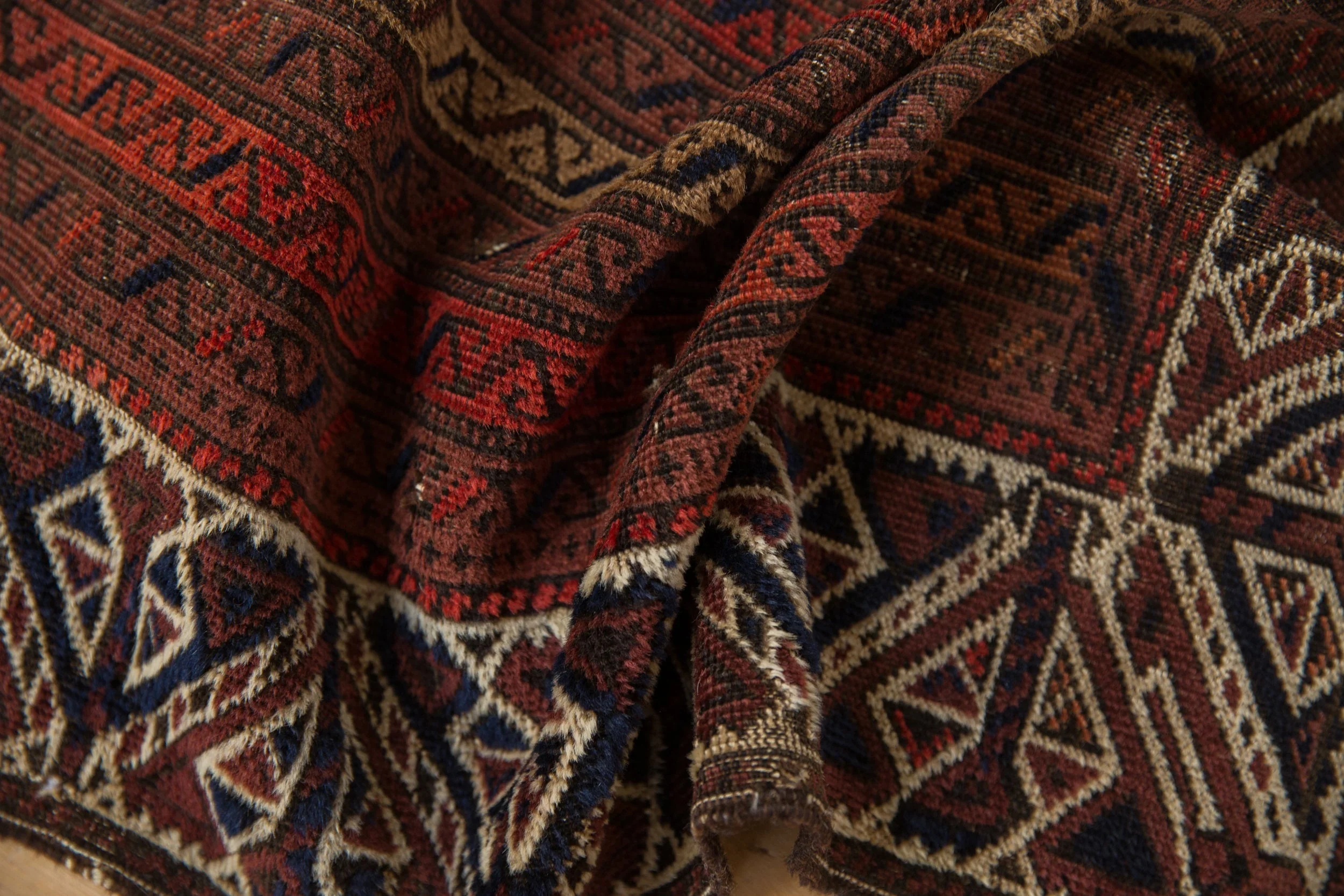 2x3.5 Antique Fine Belouch Rug - Image 9