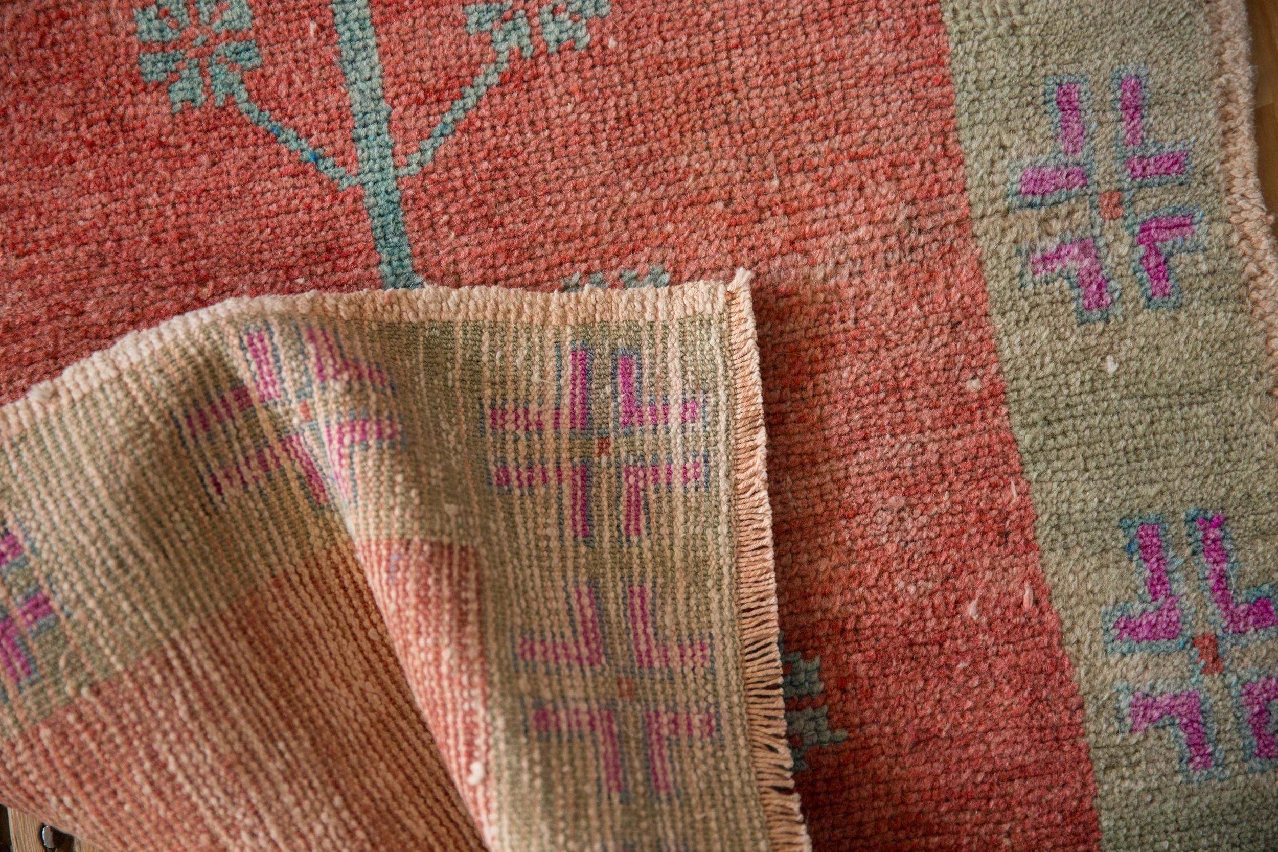2x3.5 Vintage Distressed Oushak Rug - Image 10