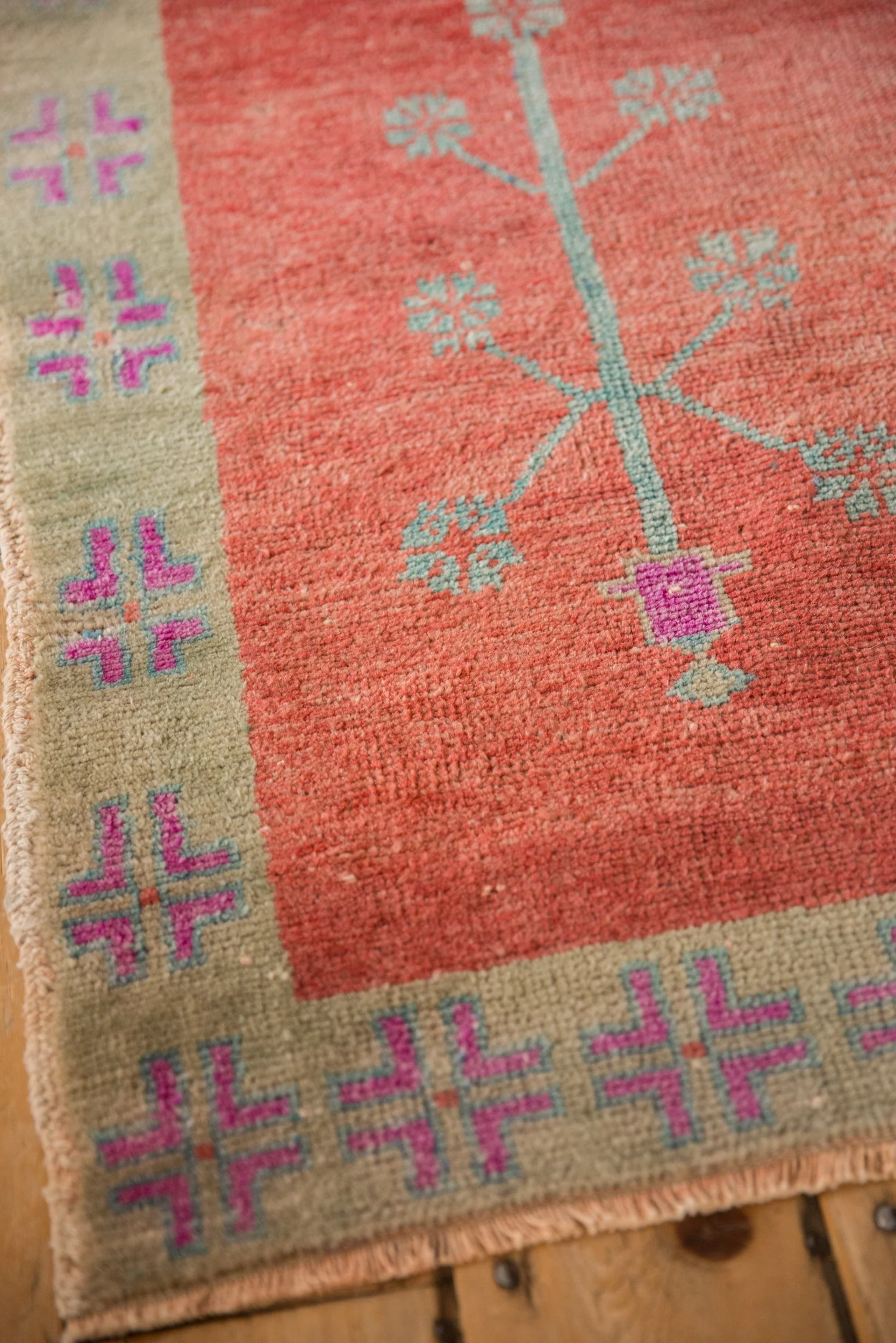 2x3.5 Vintage Distressed Oushak Rug - Image 7