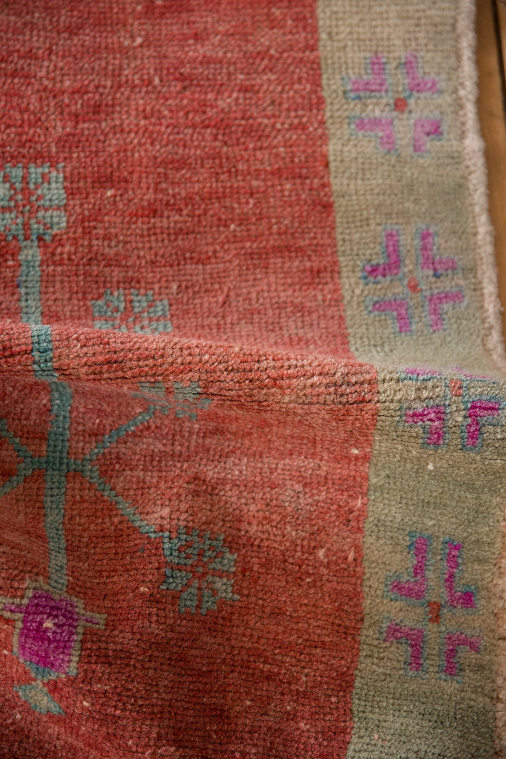 2x3.5 Vintage Distressed Oushak Rug - Image 8
