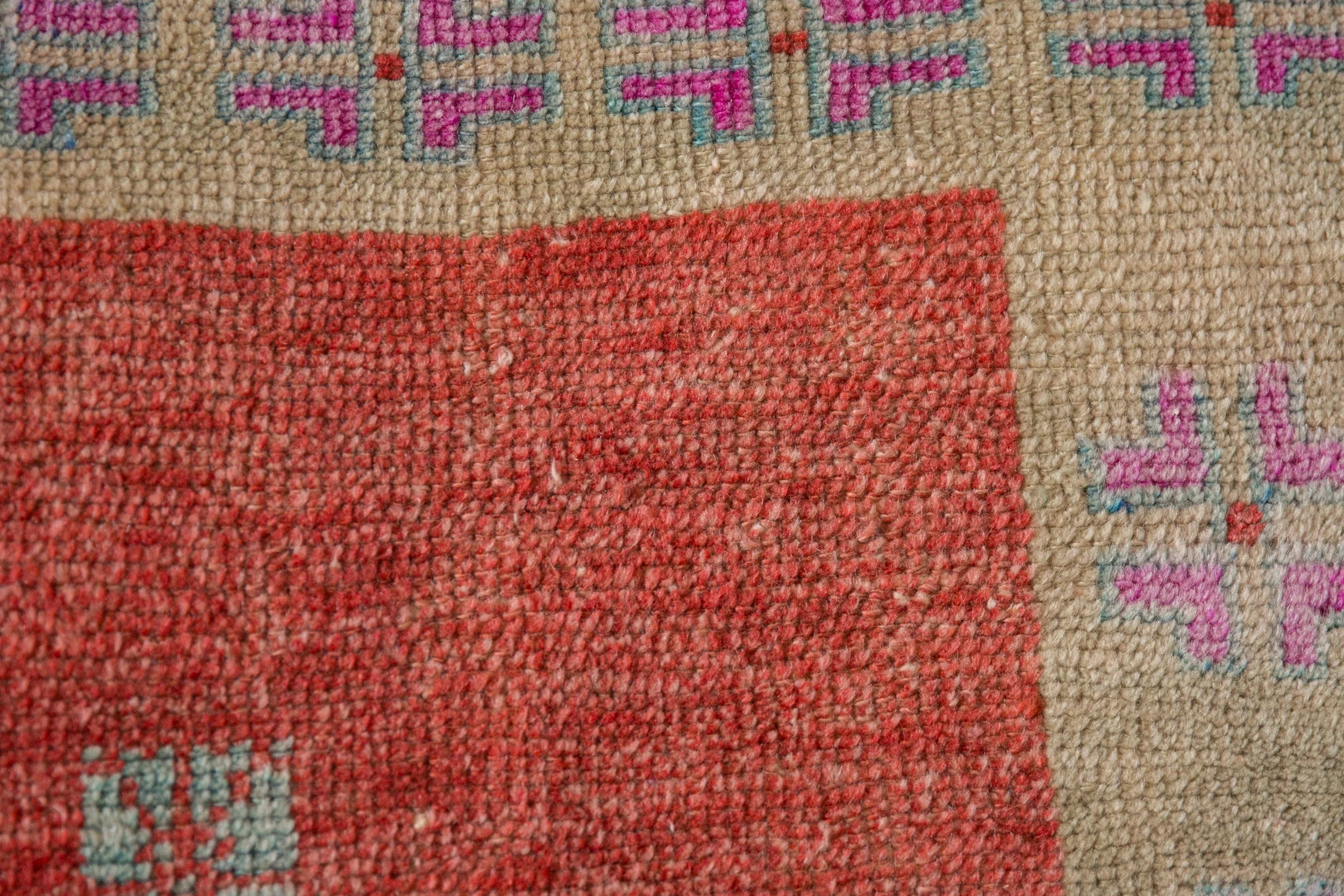2x3.5 Vintage Distressed Oushak Rug - Image 9