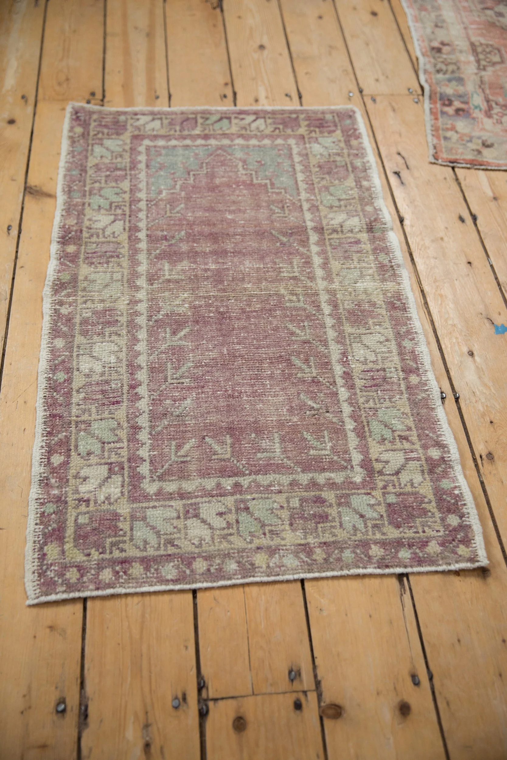 2x3.5 Vintage Distressed Oushak Rug - Image 4