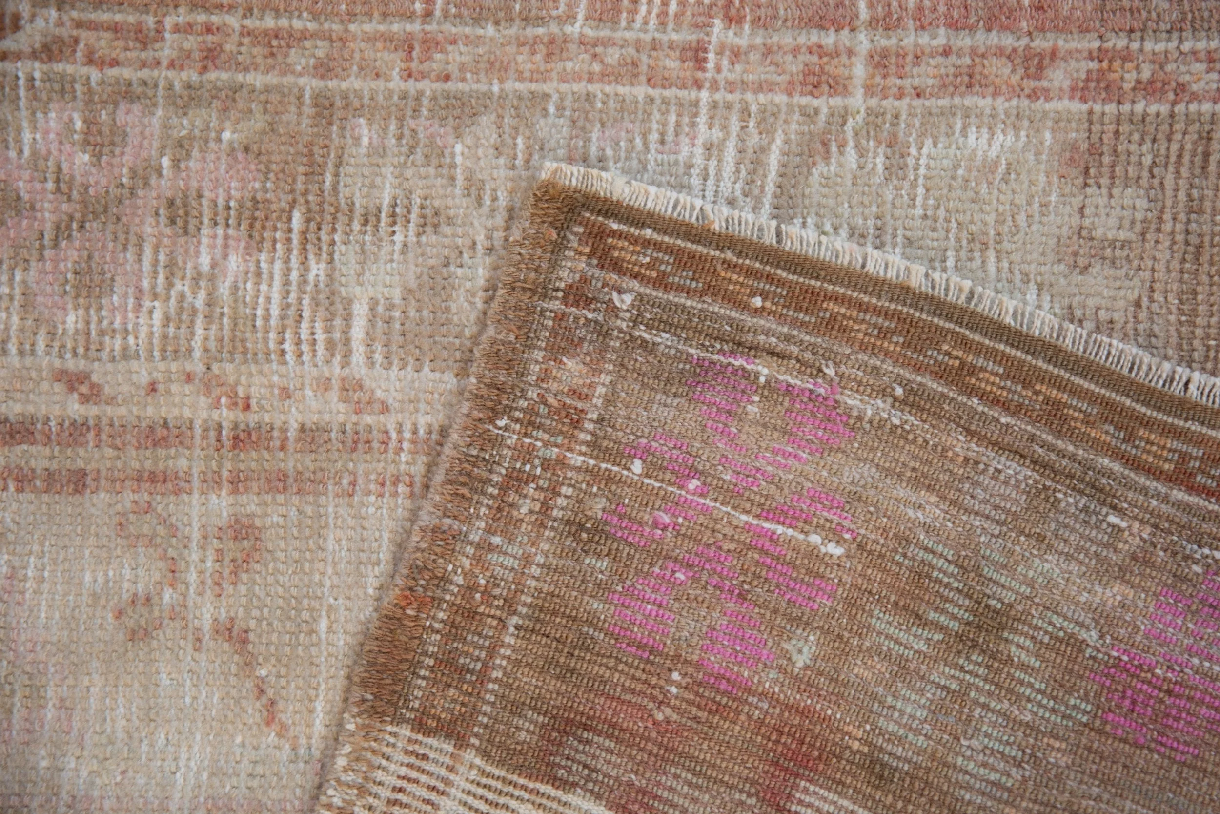 2x3.5 Vintage Distressed Oushak Rug - Image 8