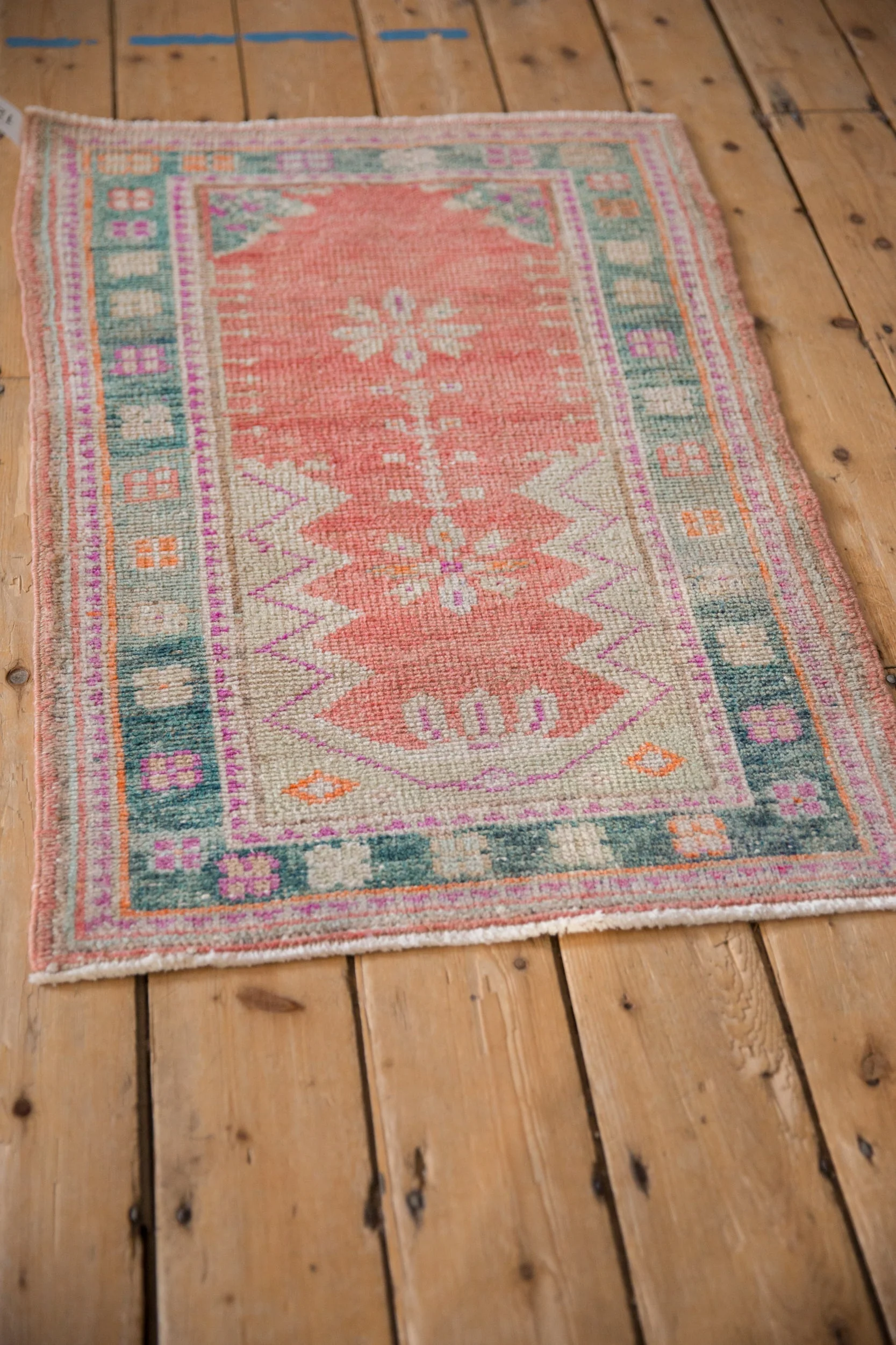 2x3.5 Vintage Distressed Oushak Rug - Image 4