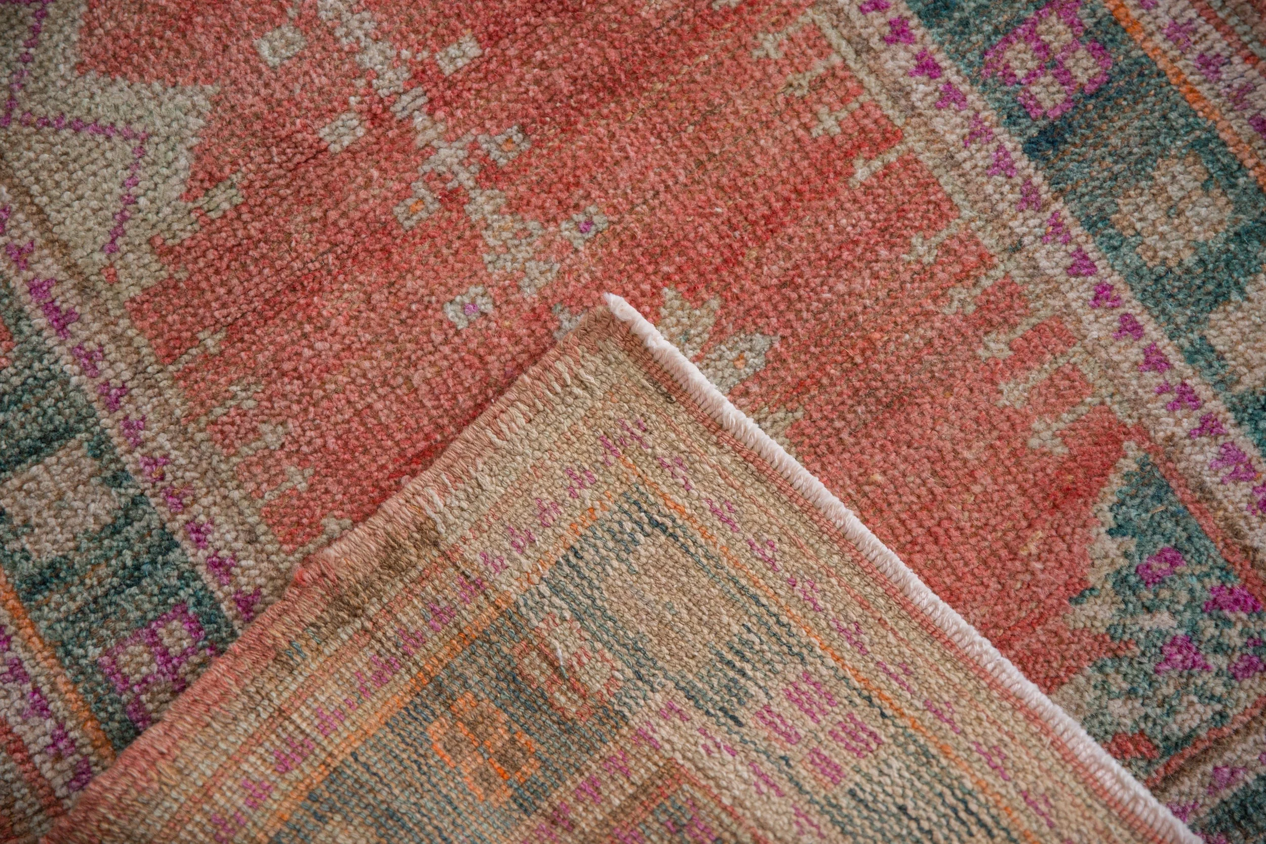 2x3.5 Vintage Distressed Oushak Rug - Image 8