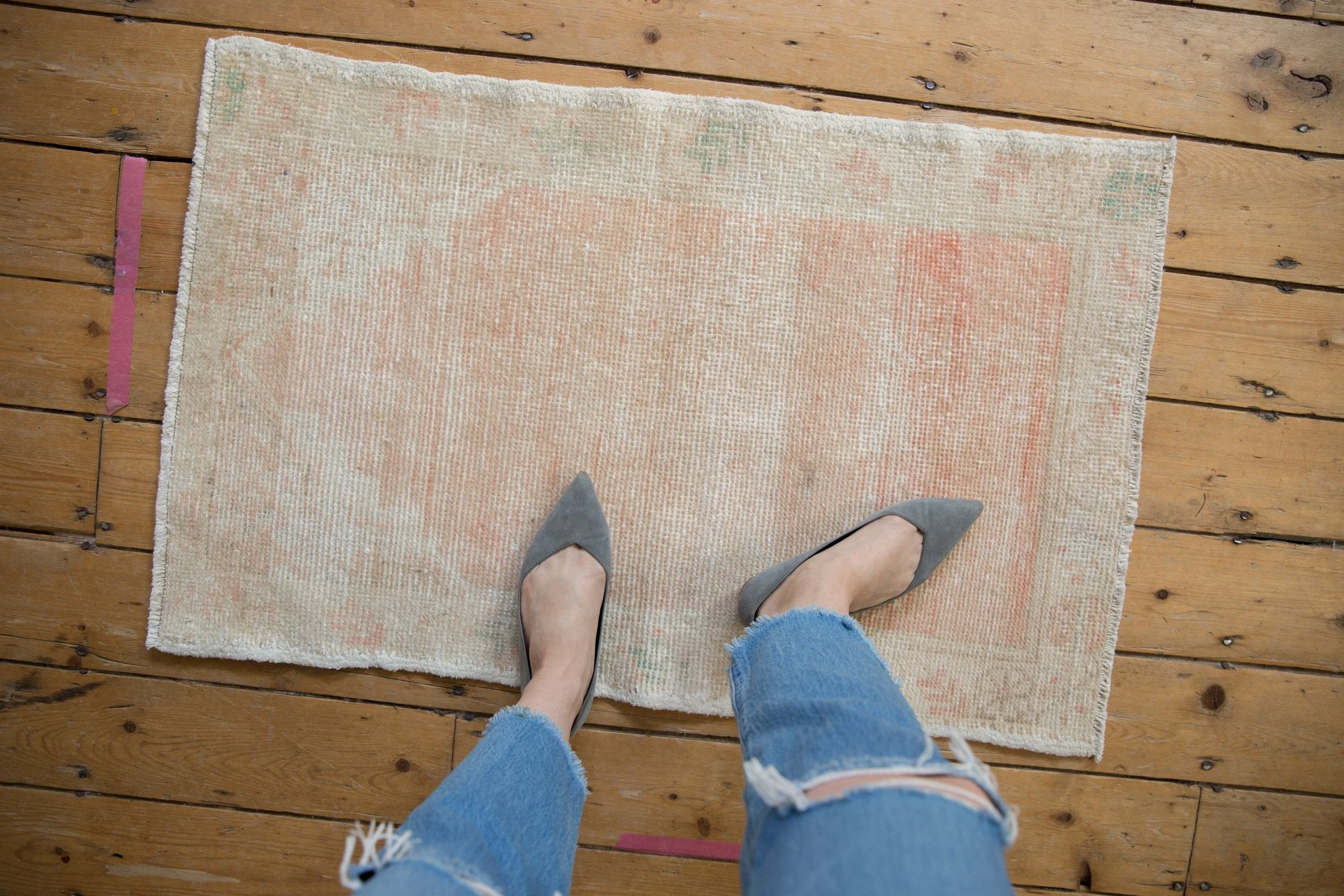 2x3.5 Vintage Distressed Oushak Rug - Image 2