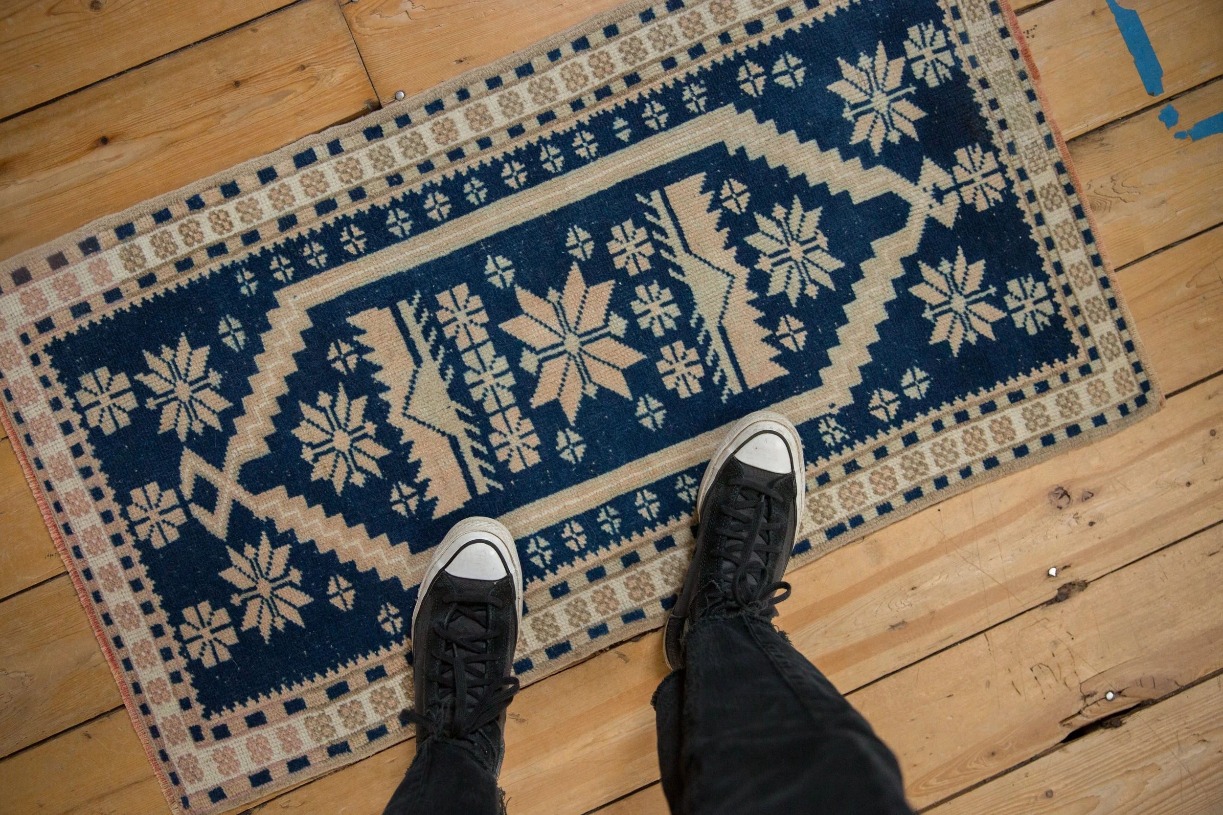 2x3.5 Vintage Distressed Oushak Rug - Image 2