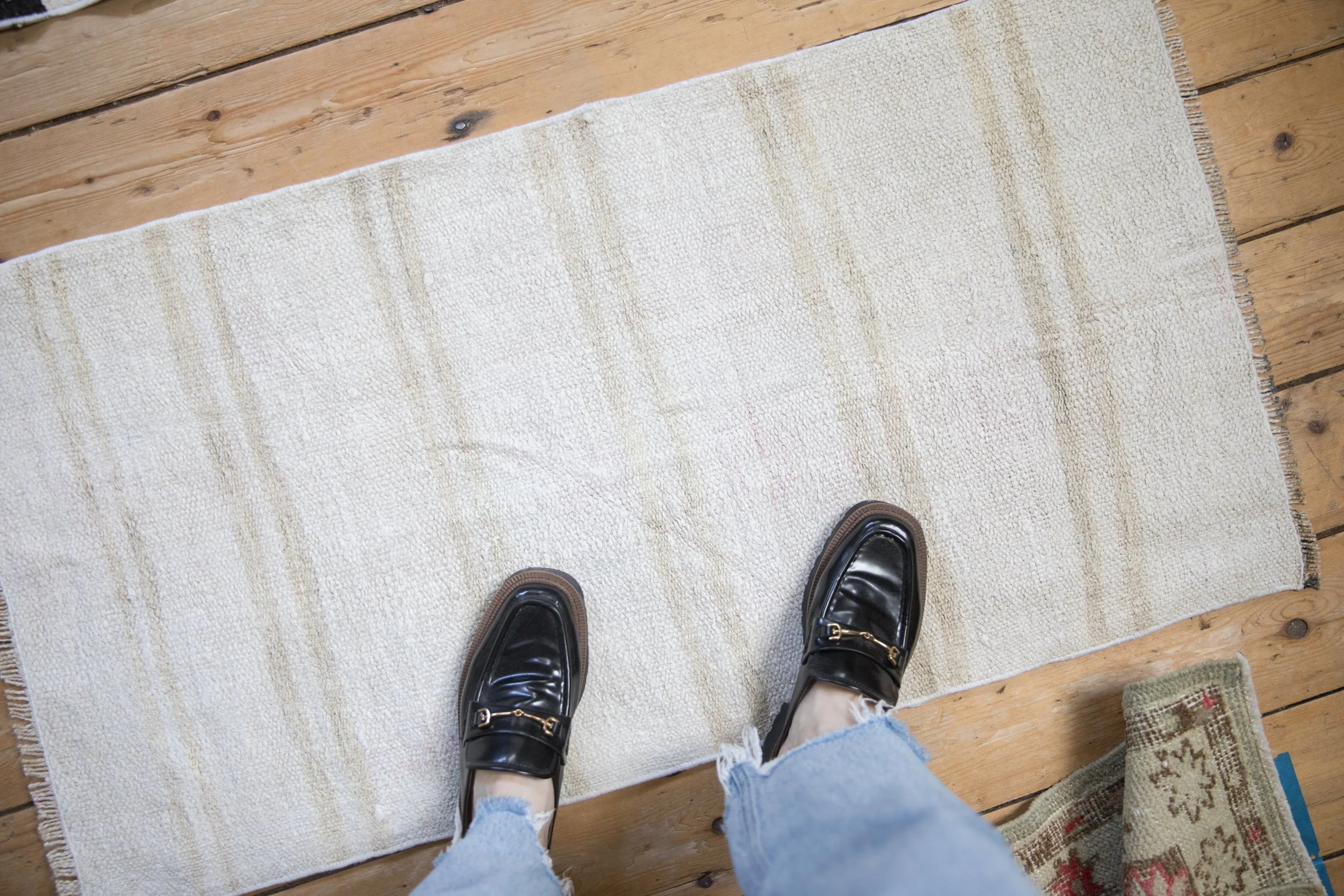 2x3.5 Vintage Hemp Kilim Rug - Image 2