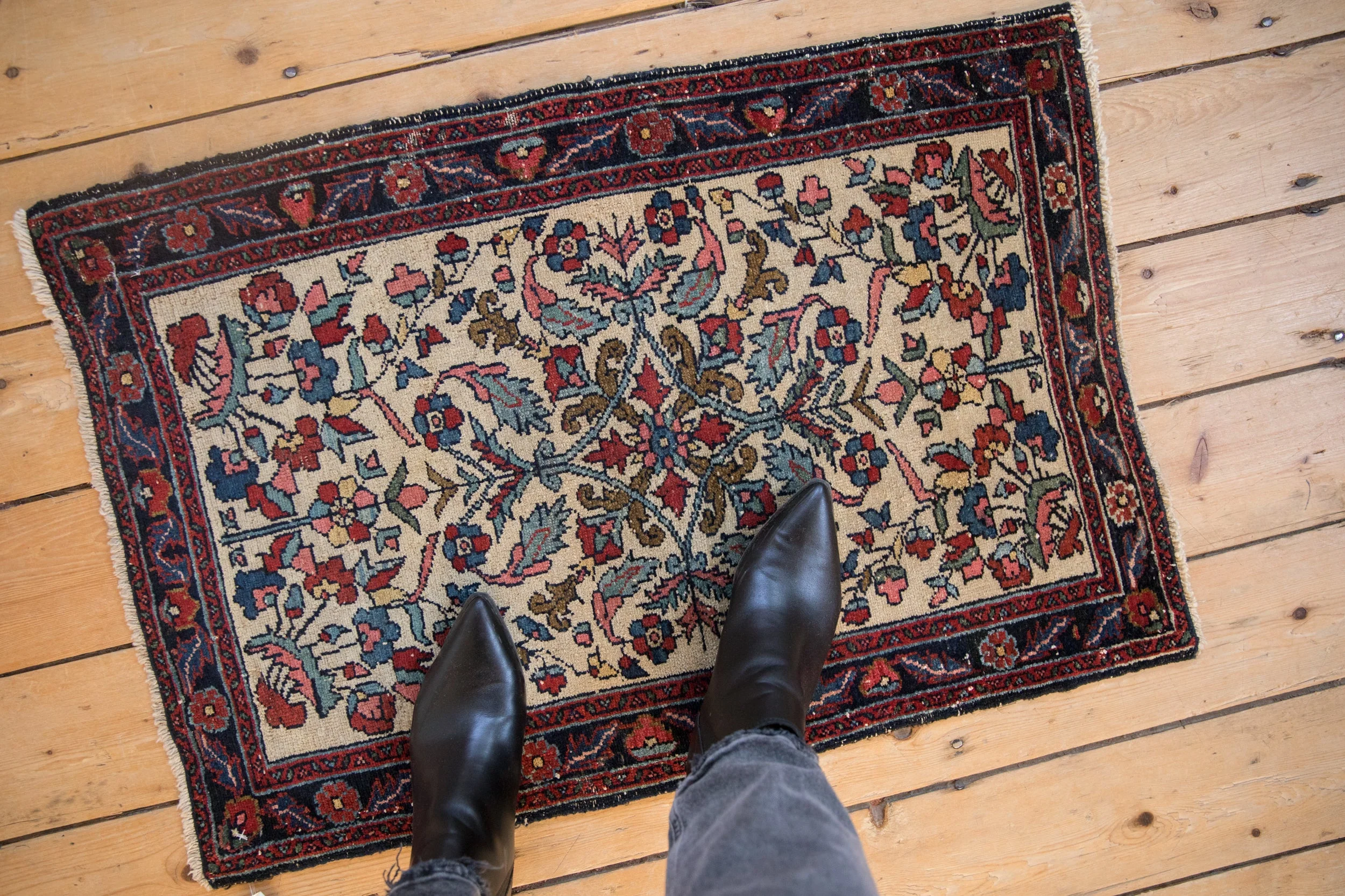 2x3 Antique Fine Hamadan Rug Mat - Image 2